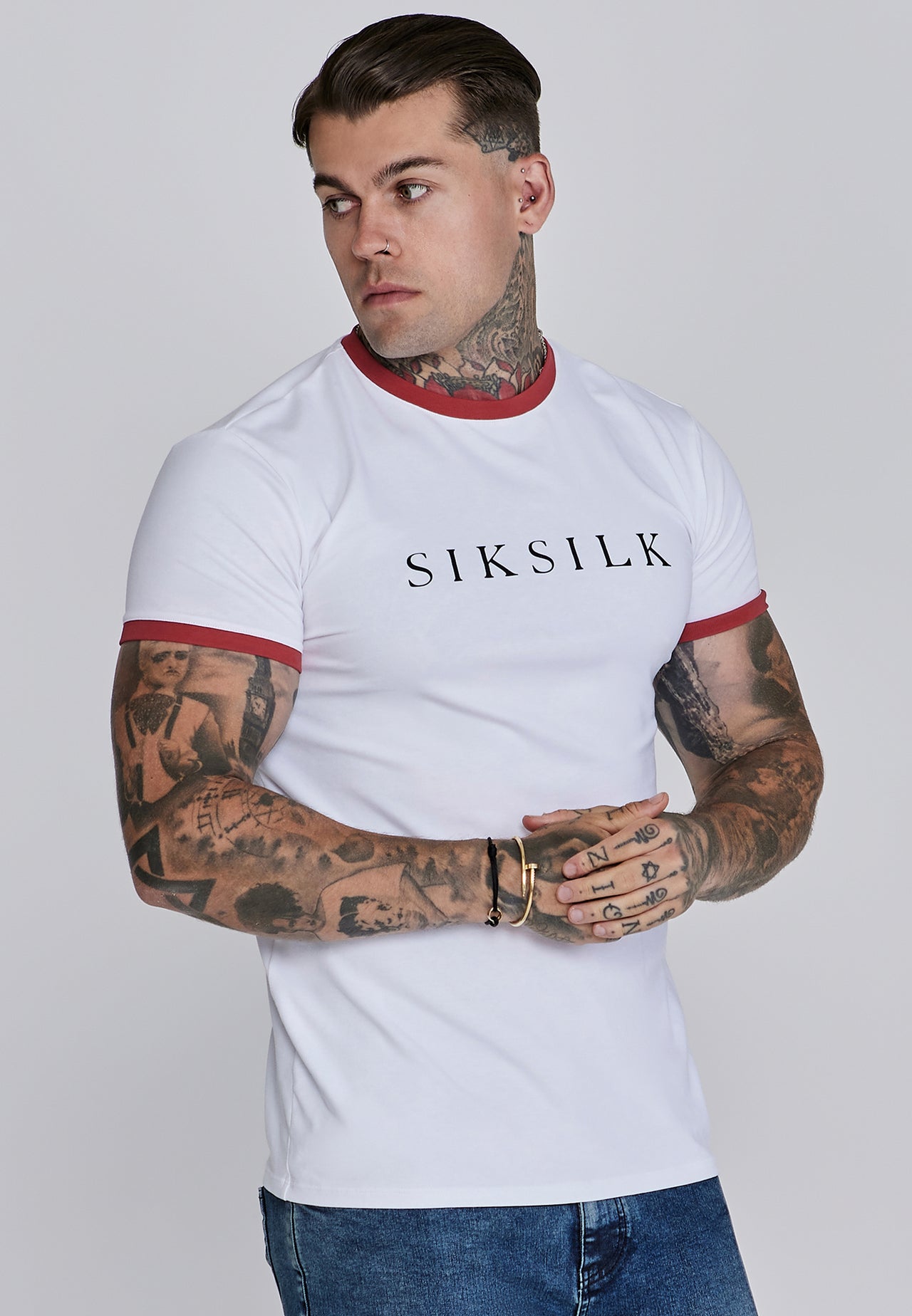 White Red Ringer T-Shirt