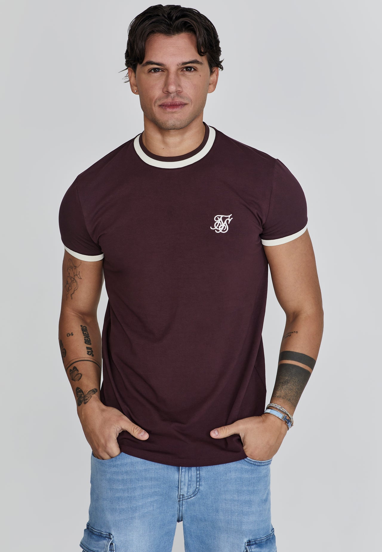 Burgundy Ringer T-Shirt