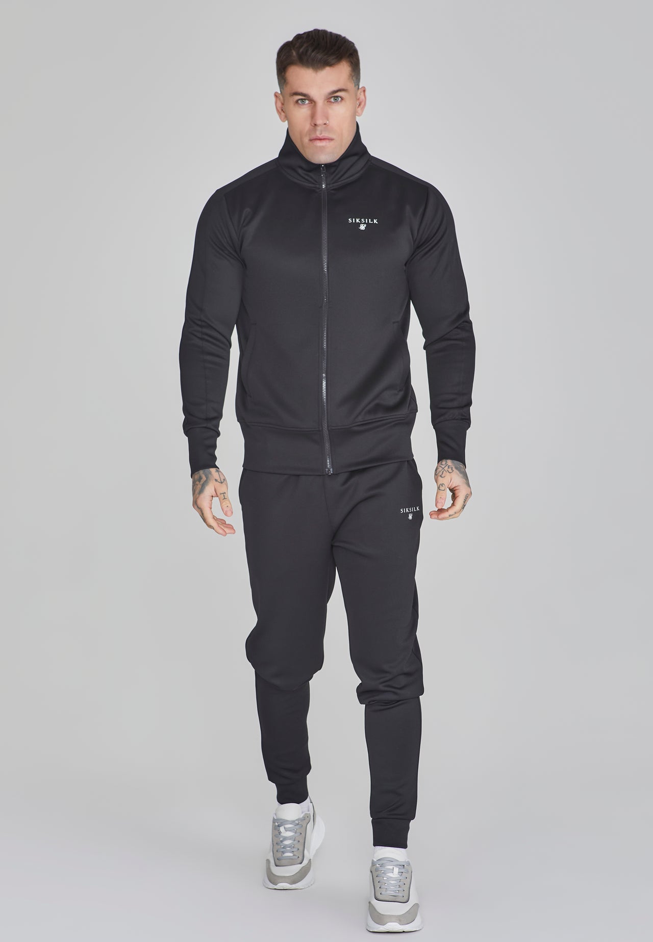 Black Essentials Poly Track Pants (1)