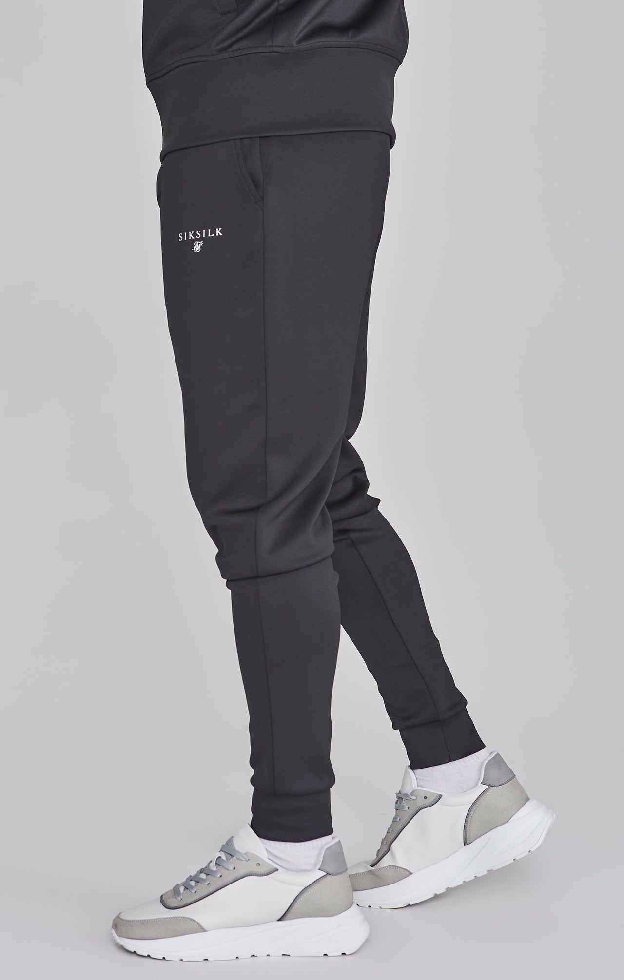 Black Essentials Poly Track Pants (2)