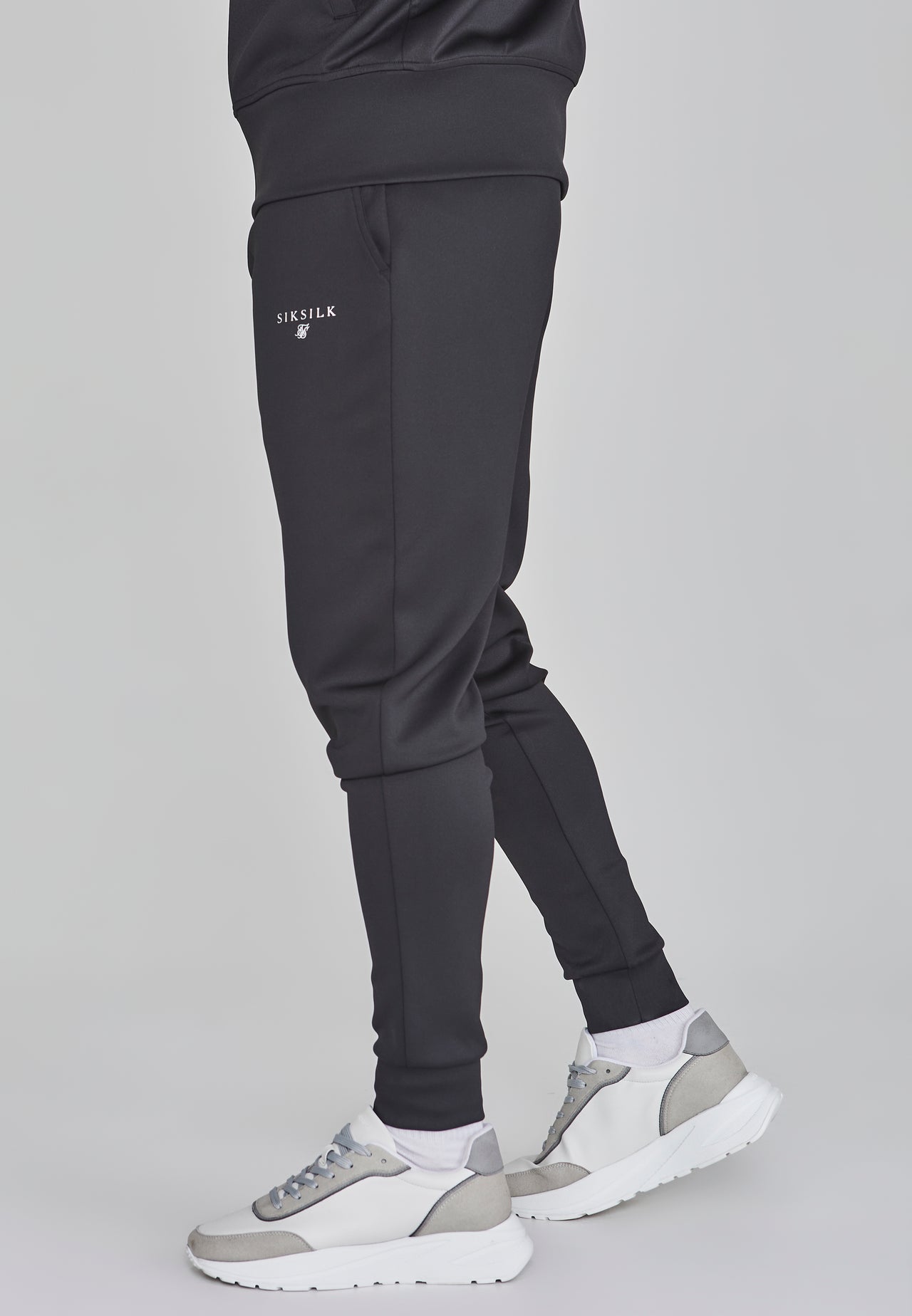 Black Essentials Poly Track Pants (2)