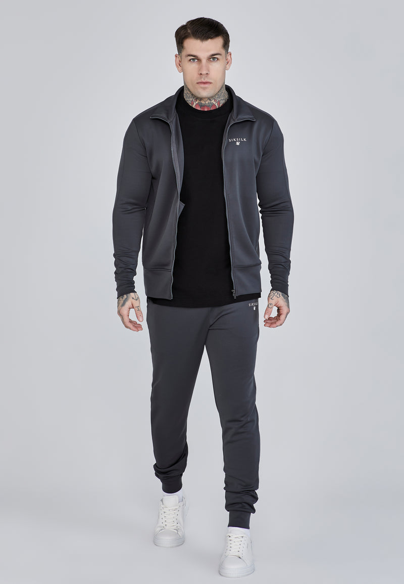 Grey Essentials Poly Track Pants (1)