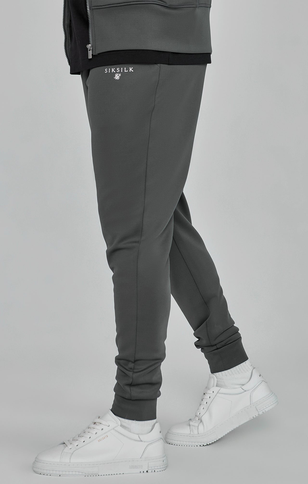 Grey Essentials Poly Track Pants (2)