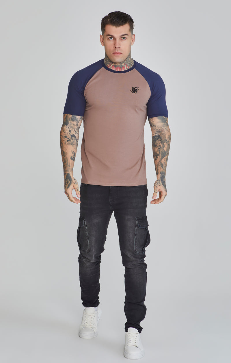 Brown Navy Raglan T-Shirt (1)