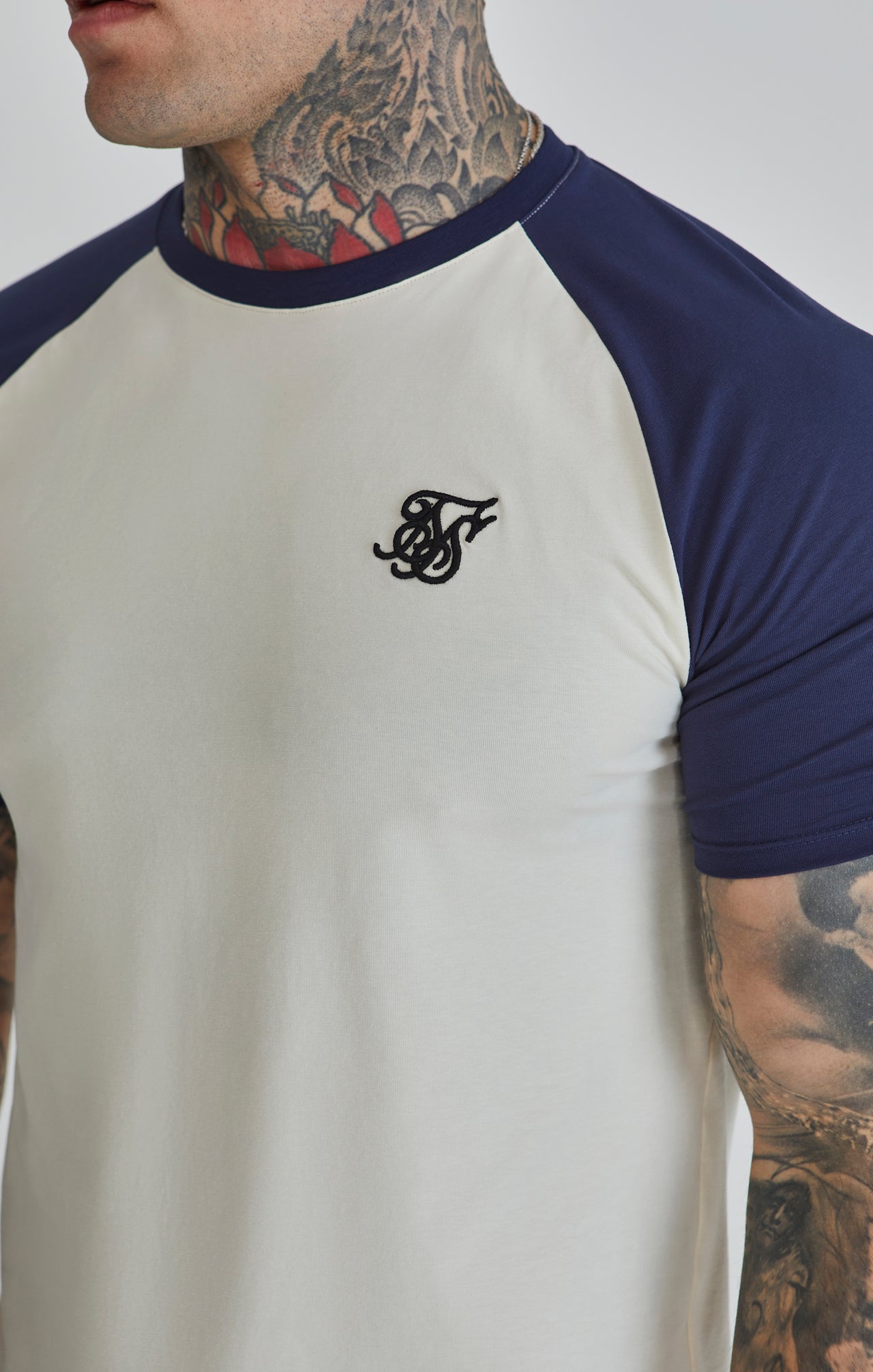 Ecru Navy Raglan T-Shirt (2)