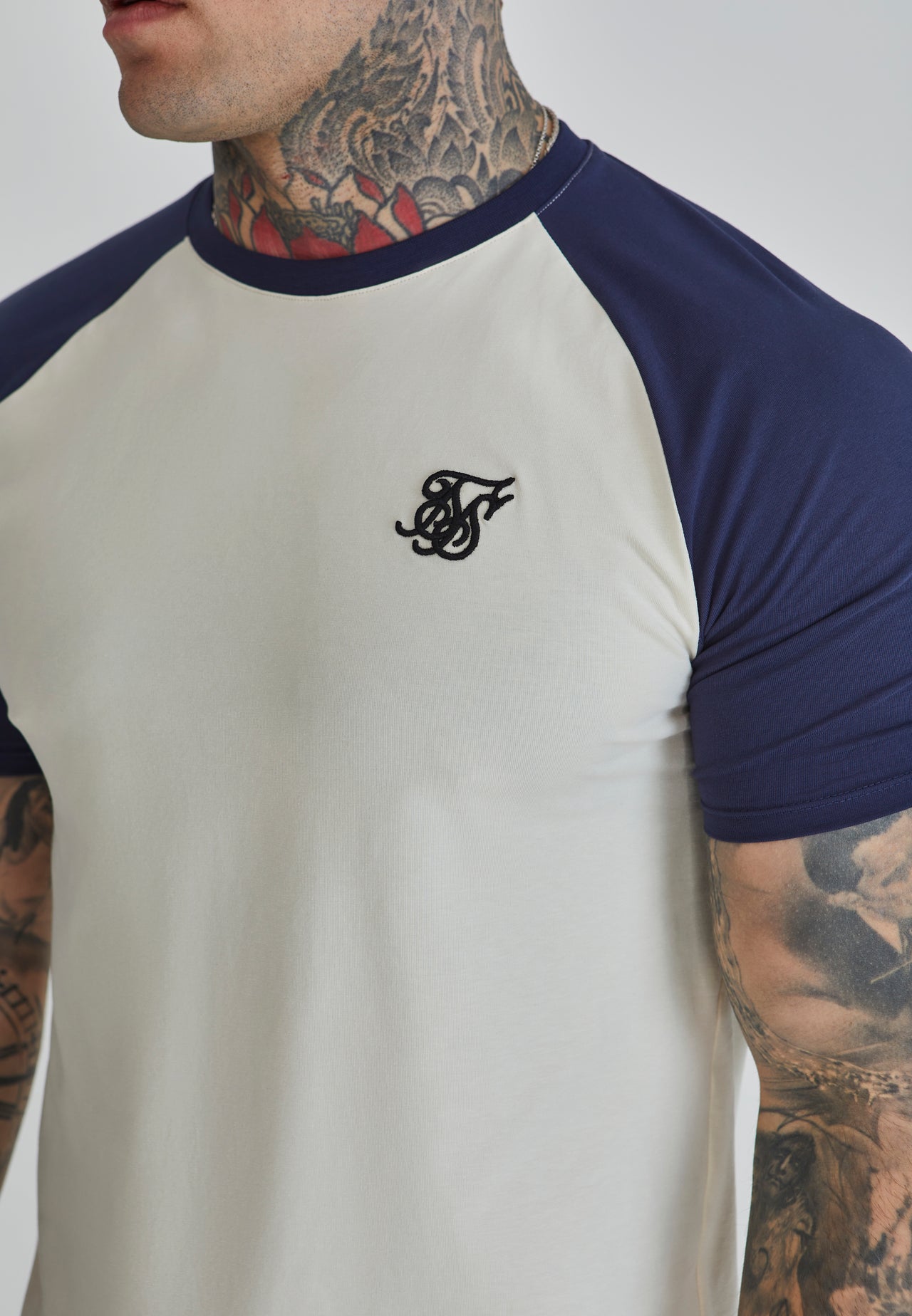 Ecru Navy Raglan T-Shirt (2)