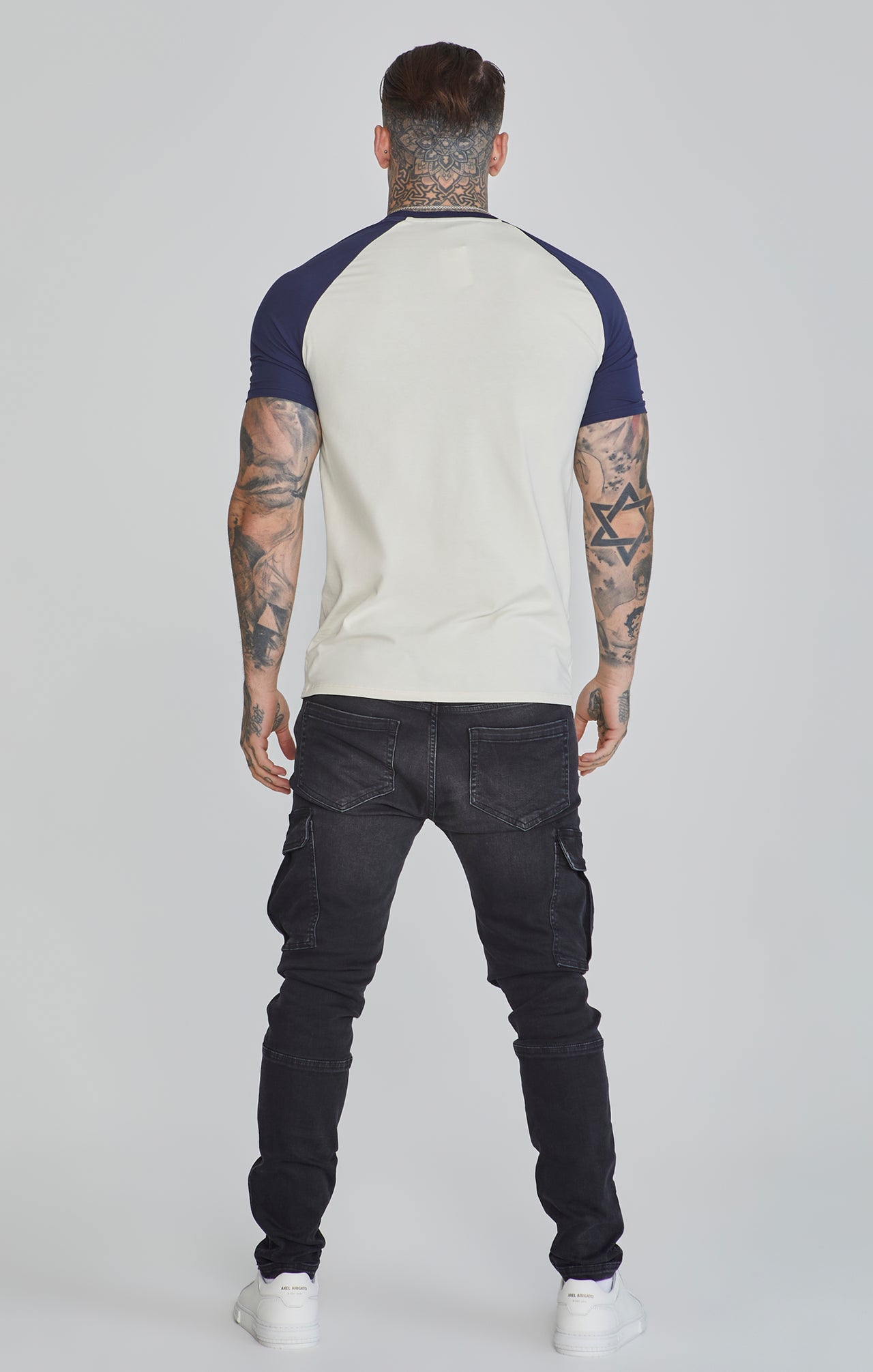 Ecru Navy Raglan T-Shirt (4)