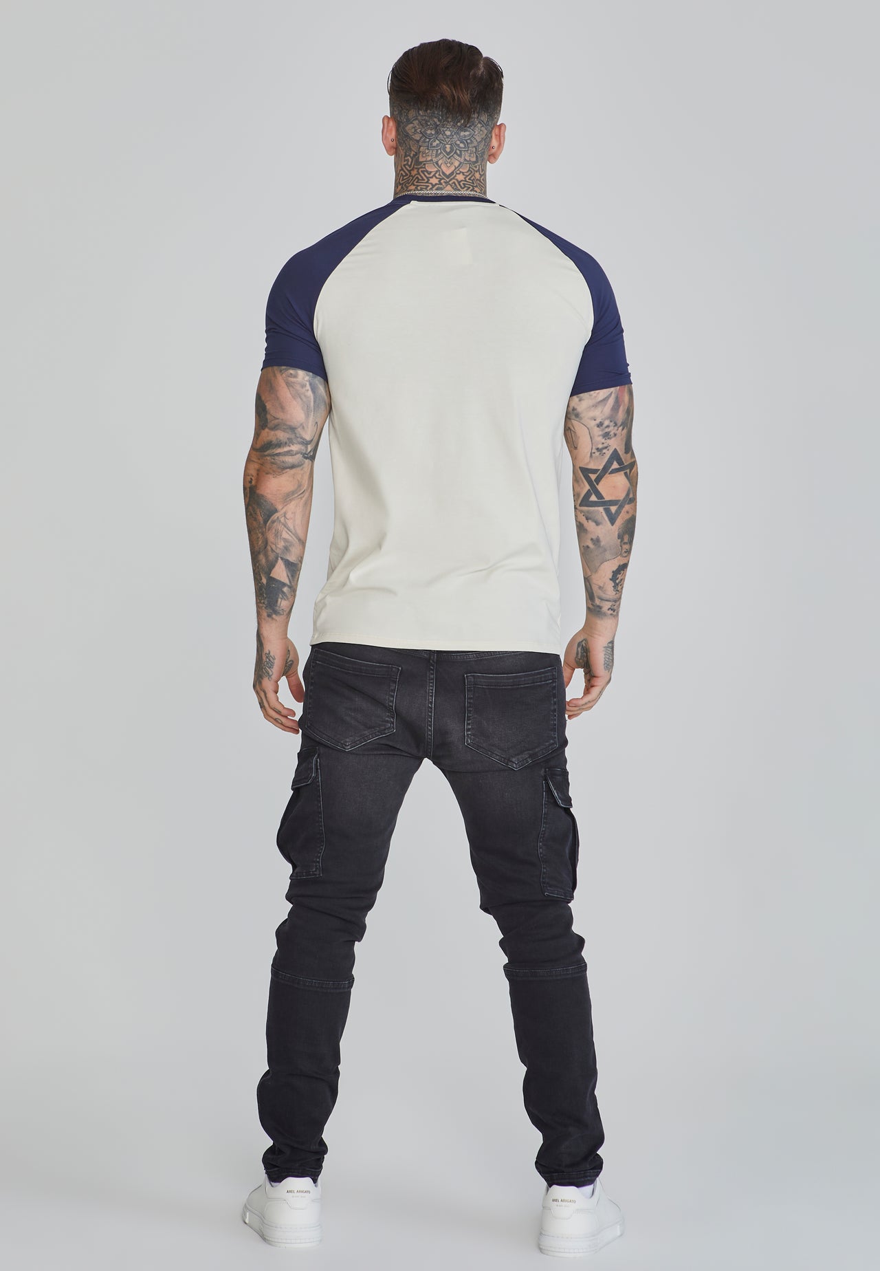 Ecru Navy Raglan T-Shirt (4)