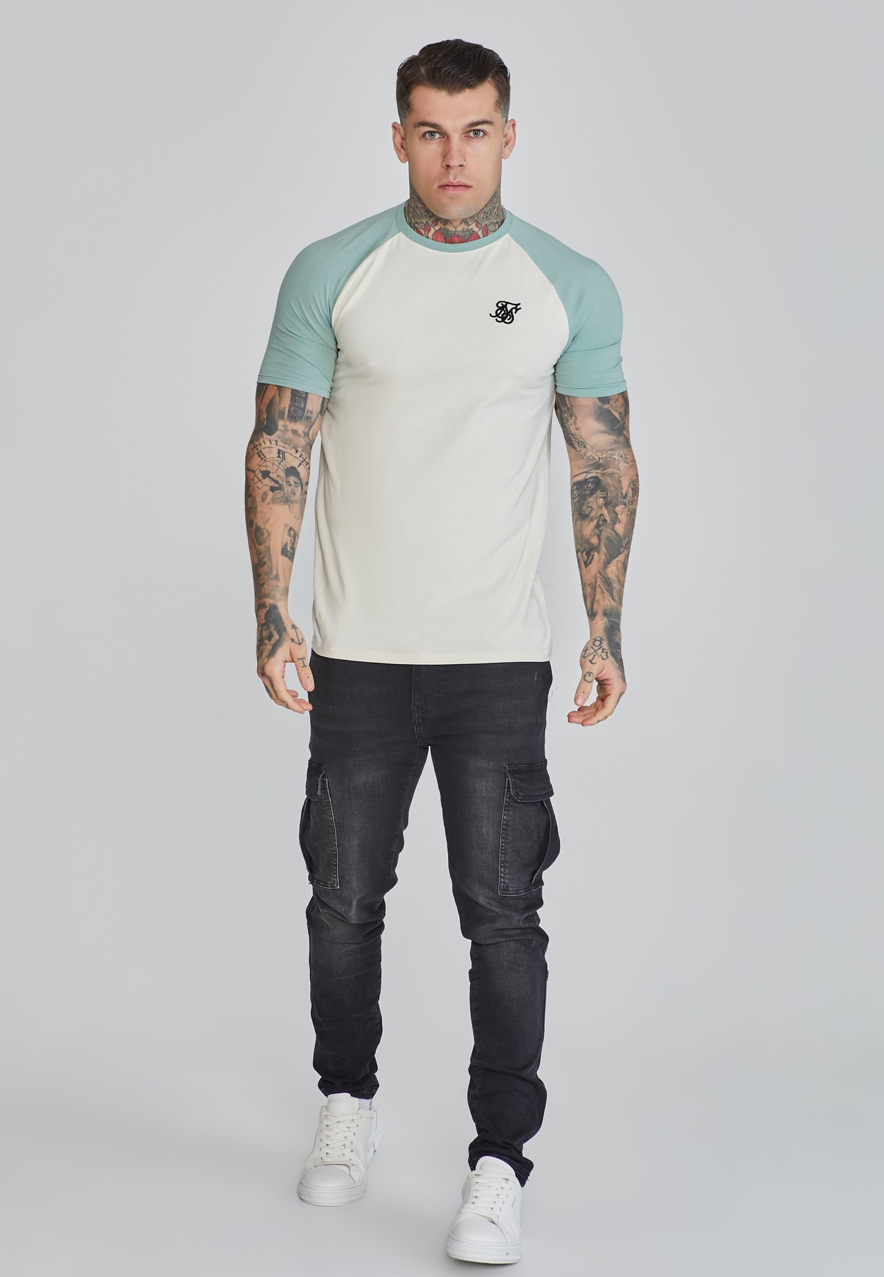 Ecru Green Raglan T-Shirt (1)