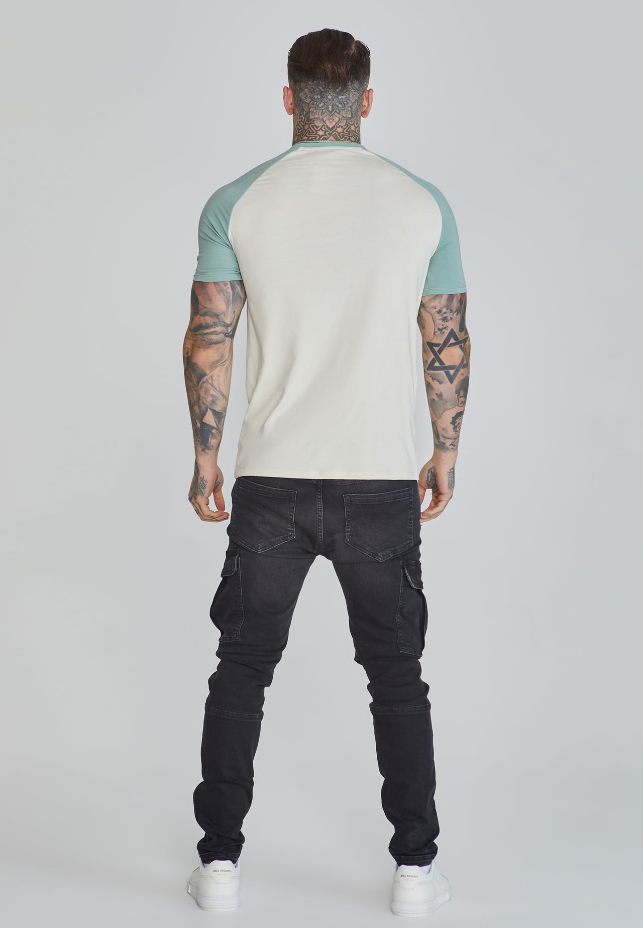 Ecru Green Raglan T-Shirt (4)