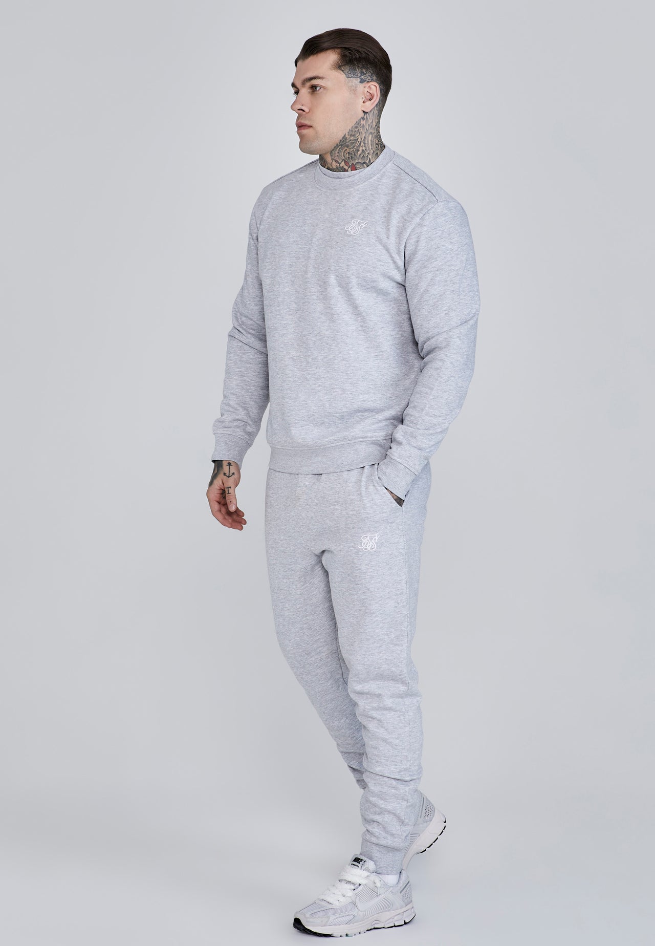 Grey Marl Essentials Sweater (3)