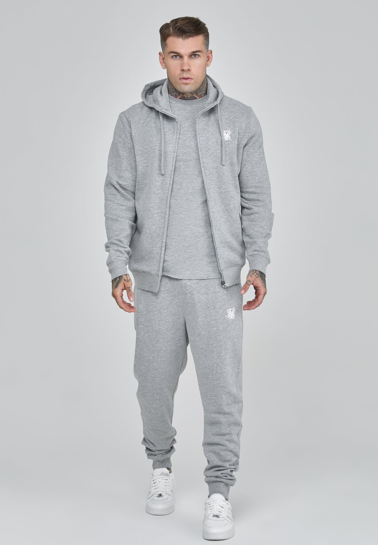 Grey Essentials Full Zip Hoodie (1)