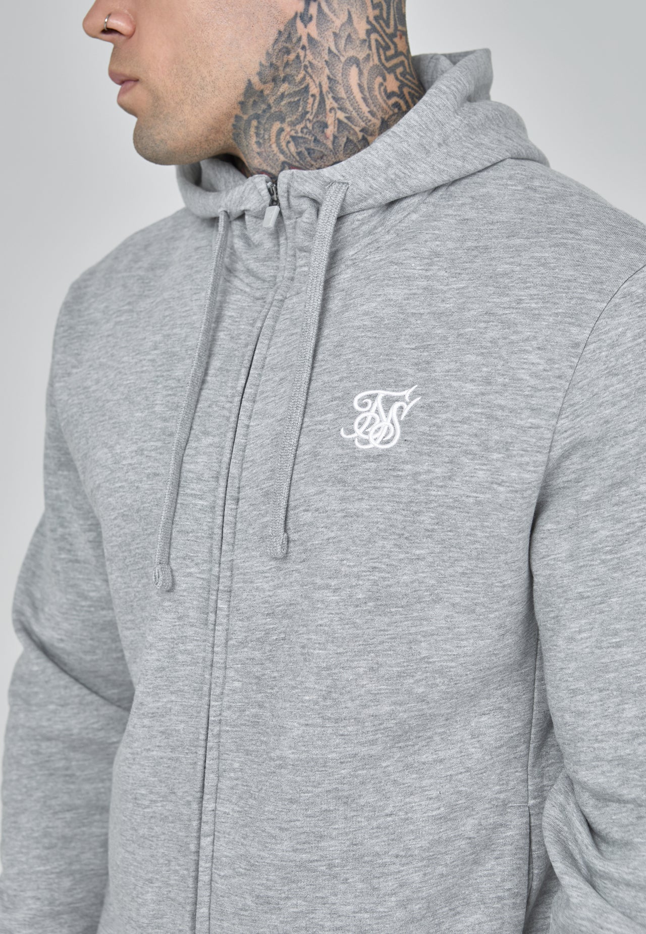 Grey Essentials Full Zip Hoodie (2)