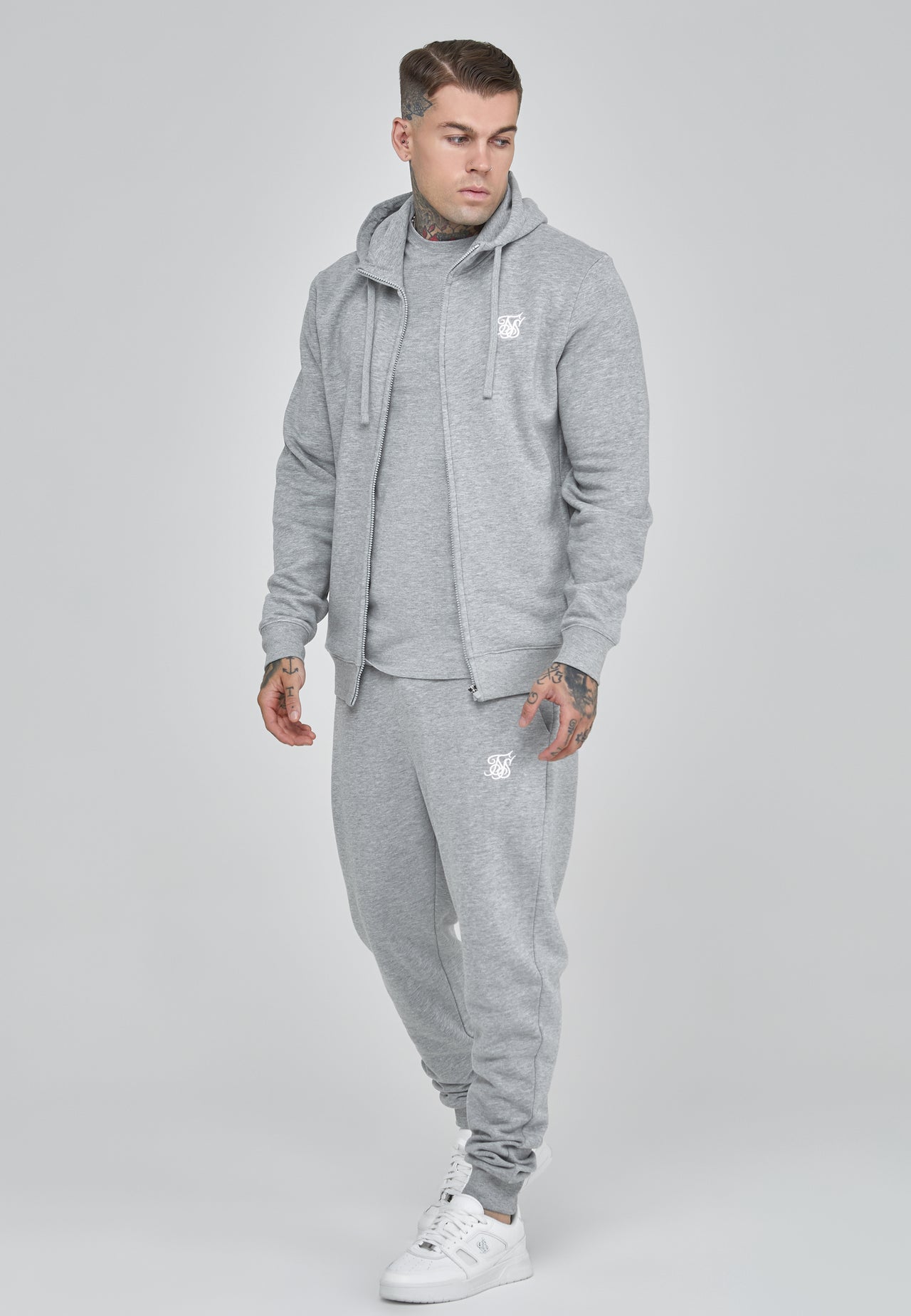 Grey Essentials Full Zip Hoodie (3)