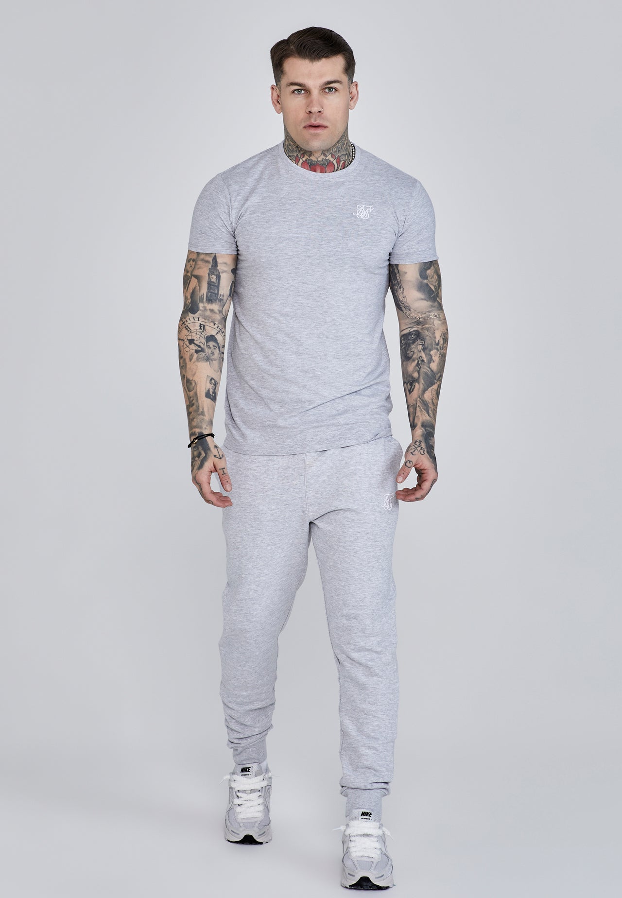 Grey Marl Essentials Joggers (1)