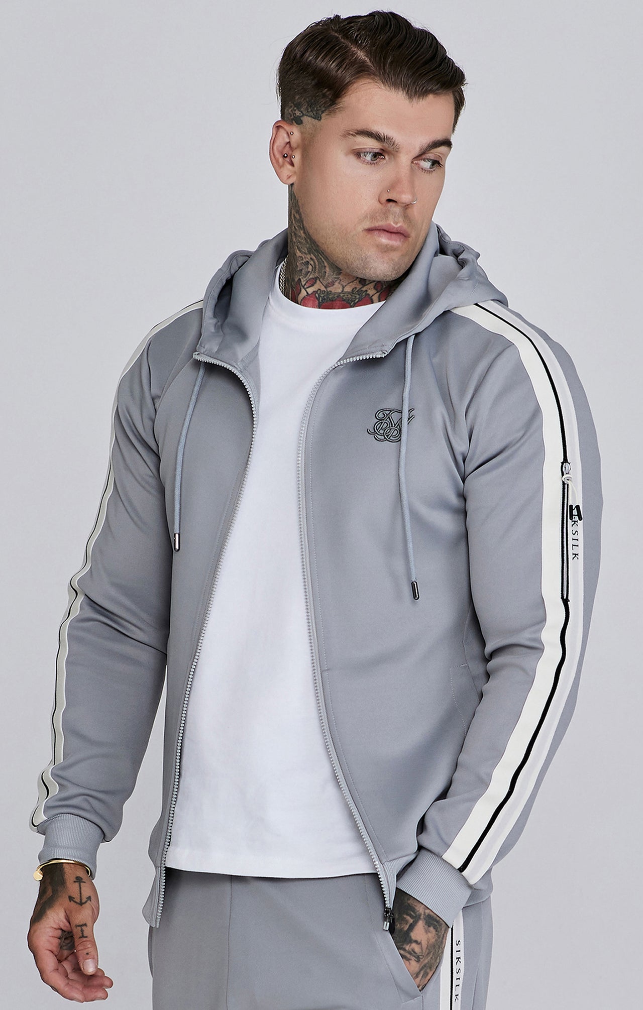 Grey Full Zip Hoodie