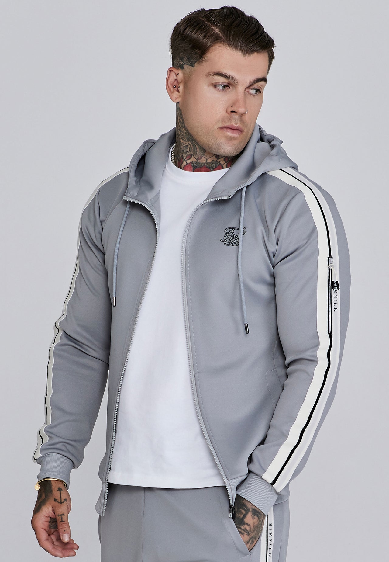 Grey Full Zip Hoodie