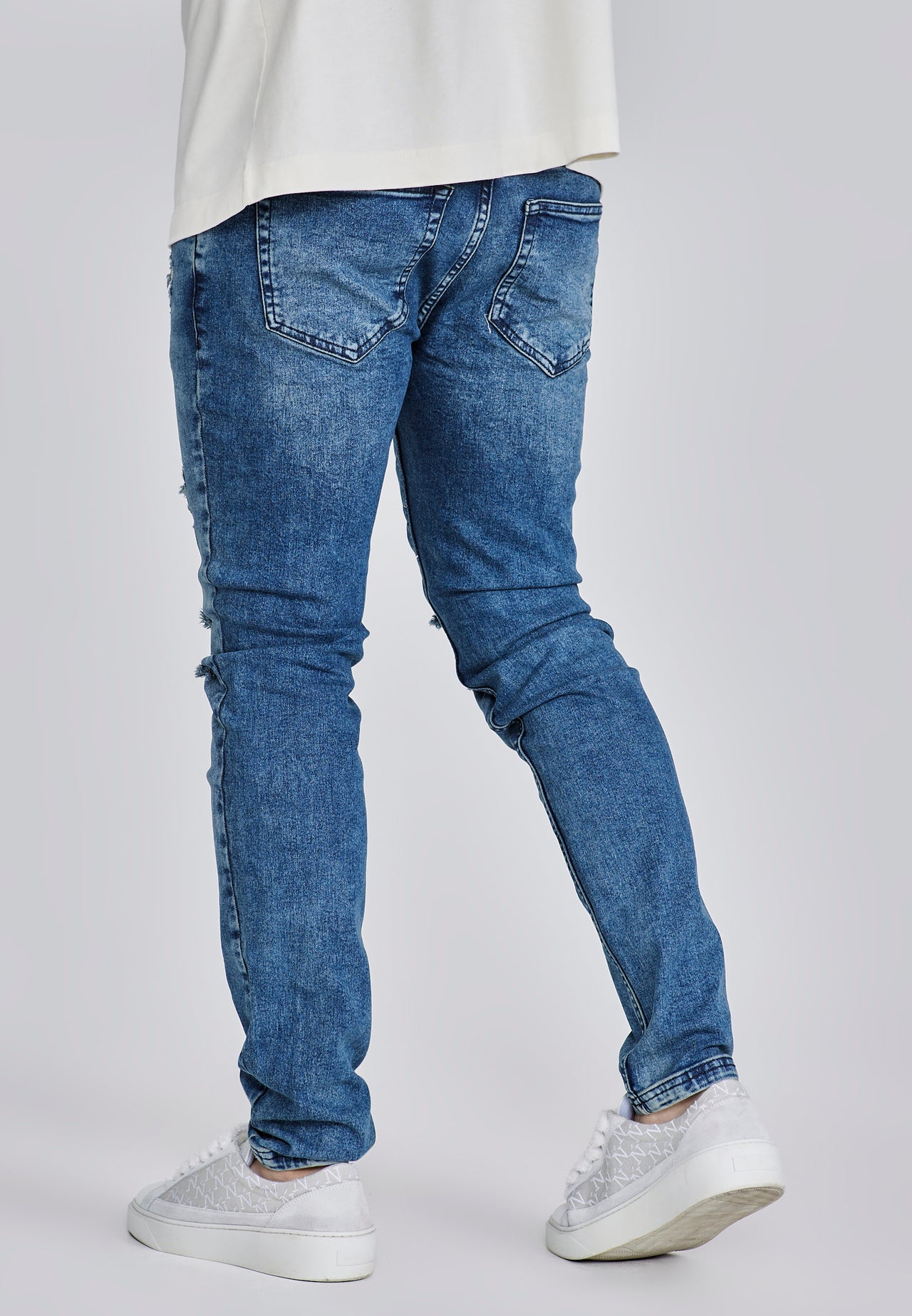 Blue Distressed Slim Fit (2)