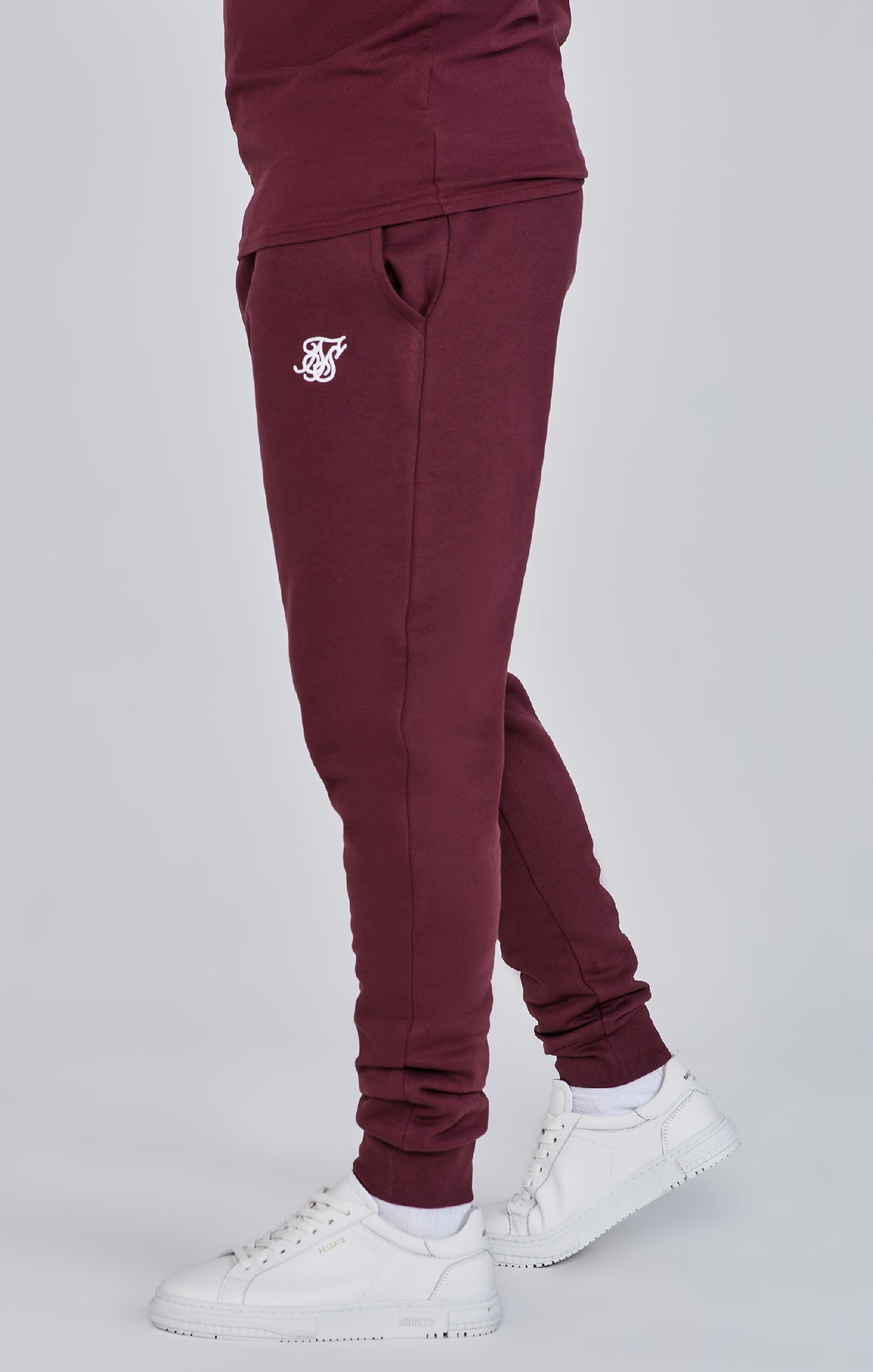 Burgundy Essentials Joggers (2)