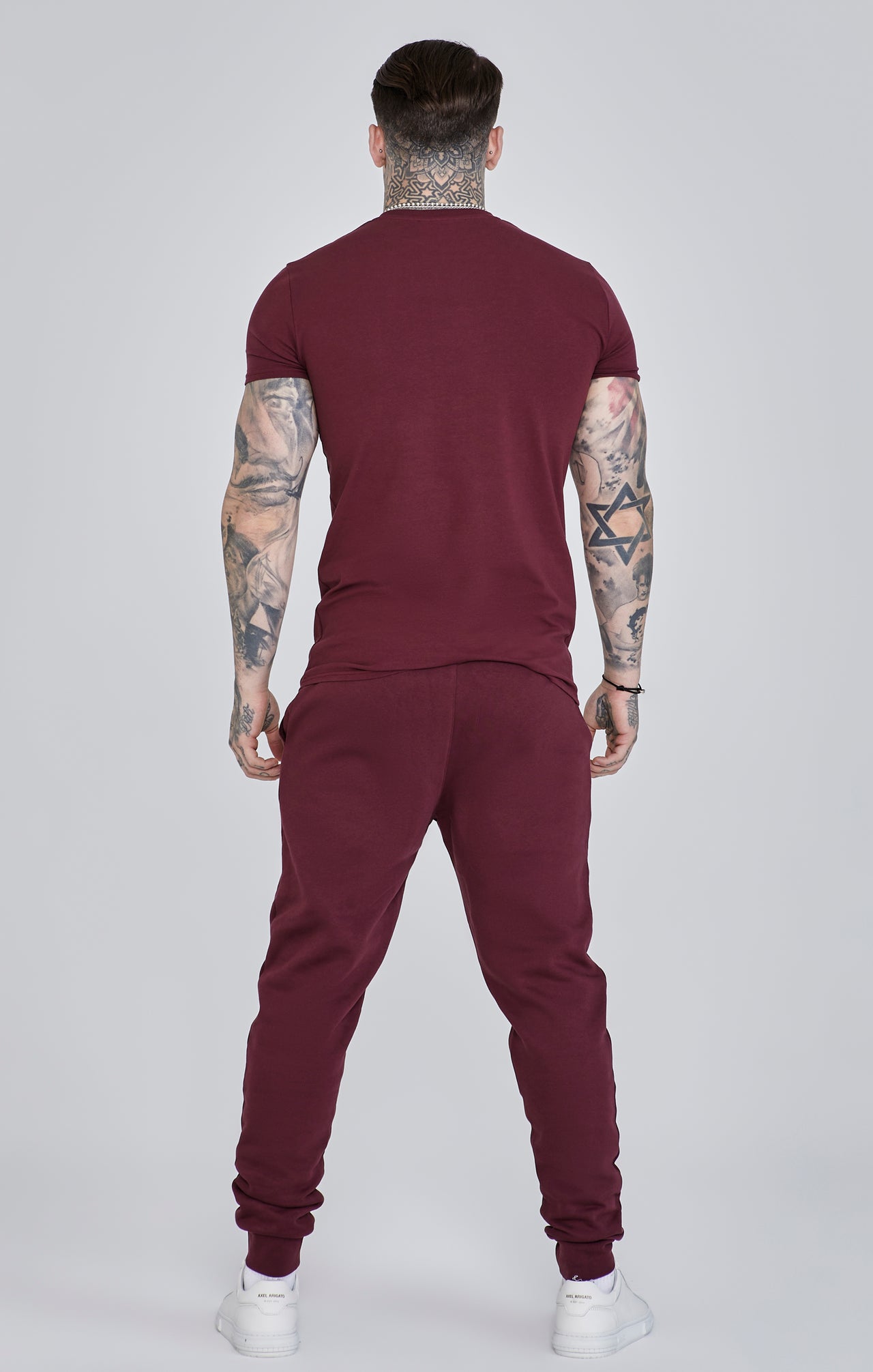 Burgundy Essentials Joggers (4)