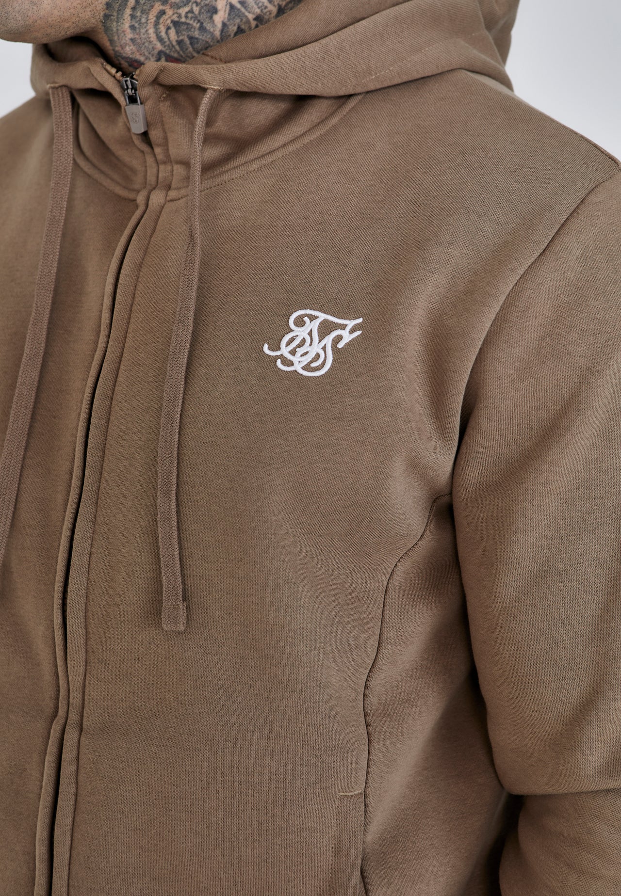 Brown Essentials Full Zip Hoodie (2)