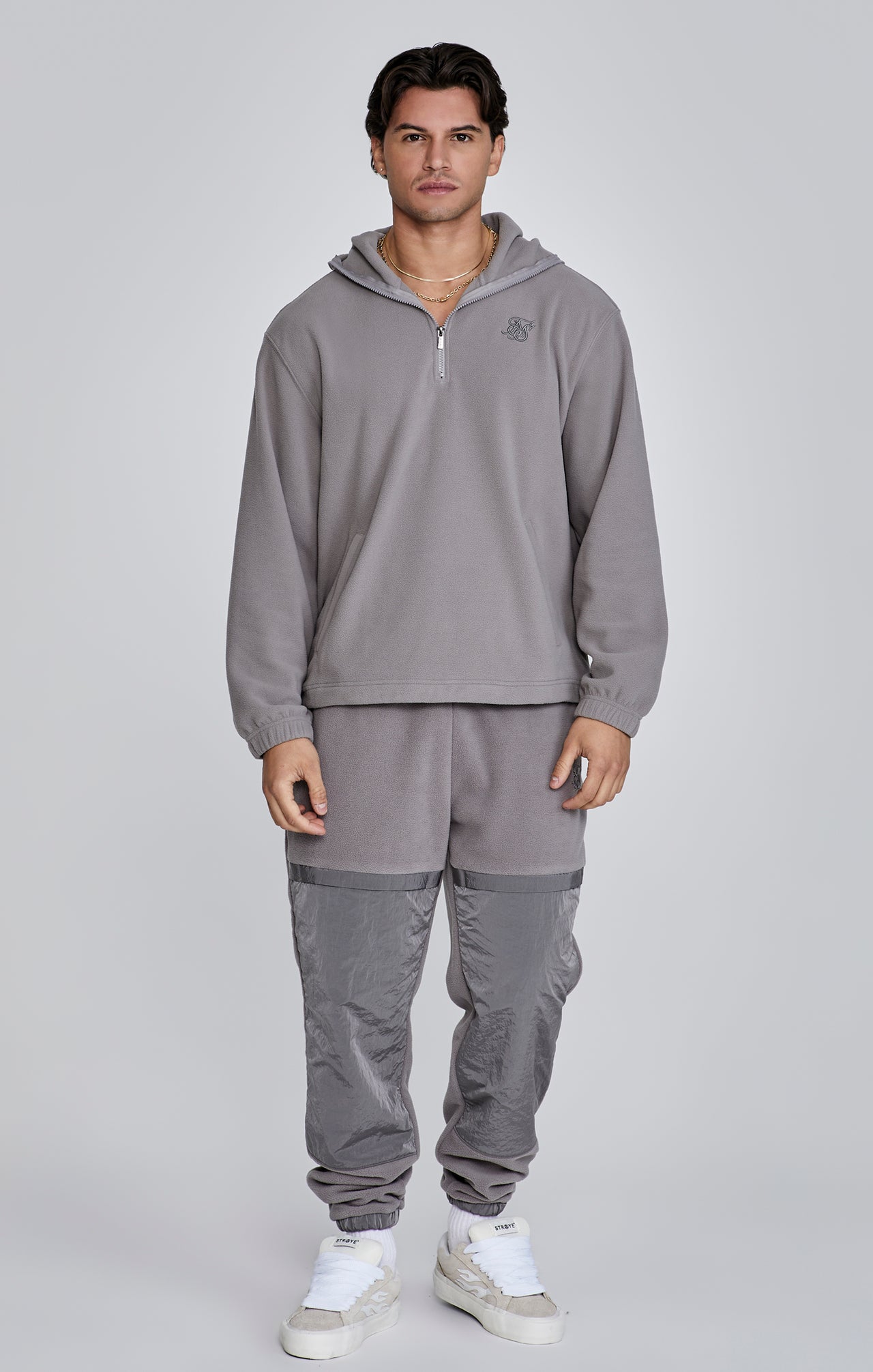 Grey Polar Fleece Hoodie (1)