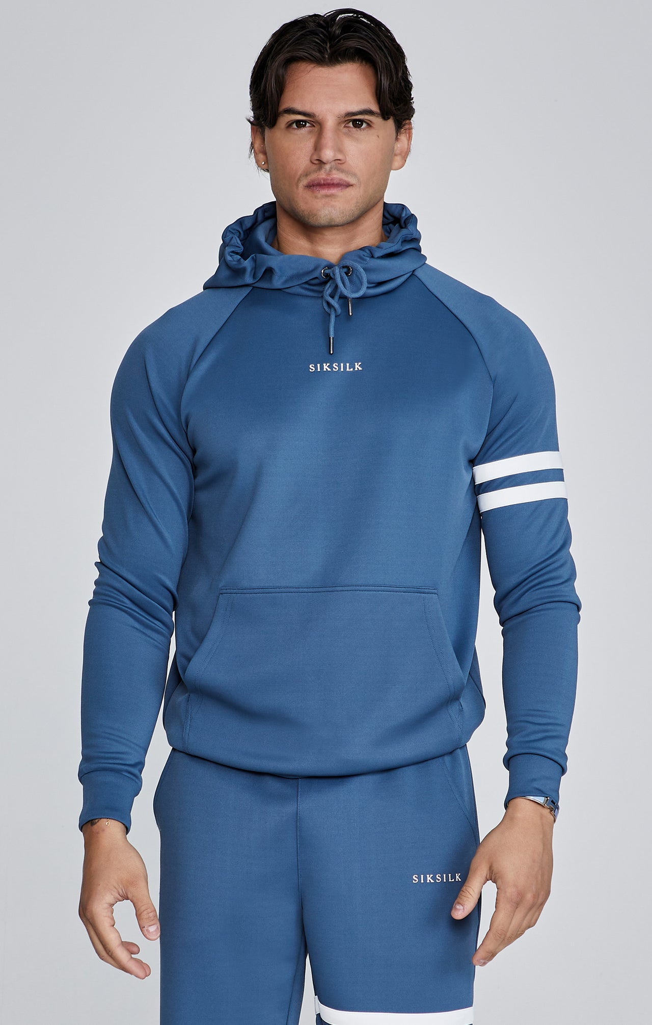 Blue Muscle Fit Hoodie