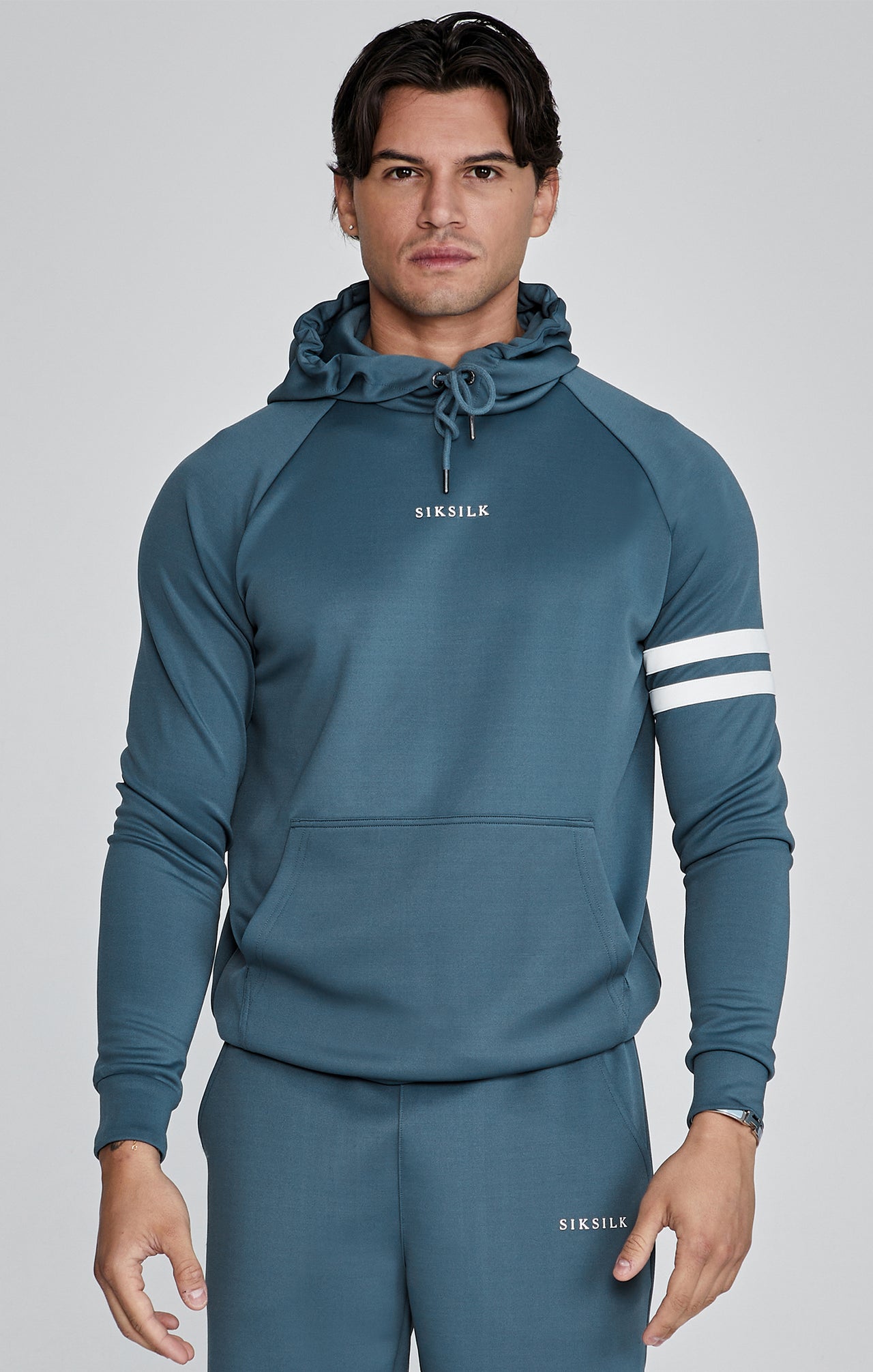 Blue Muscle Fit Hoodie