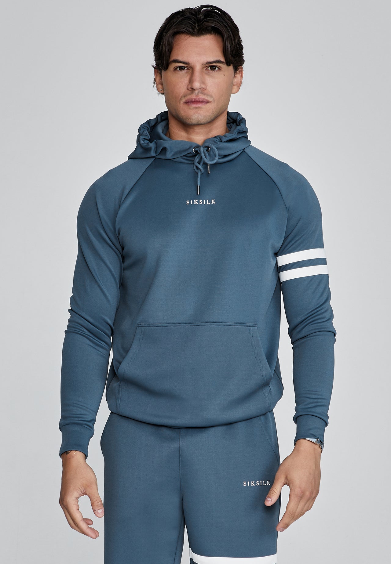 Blue Muscle Fit Hoodie