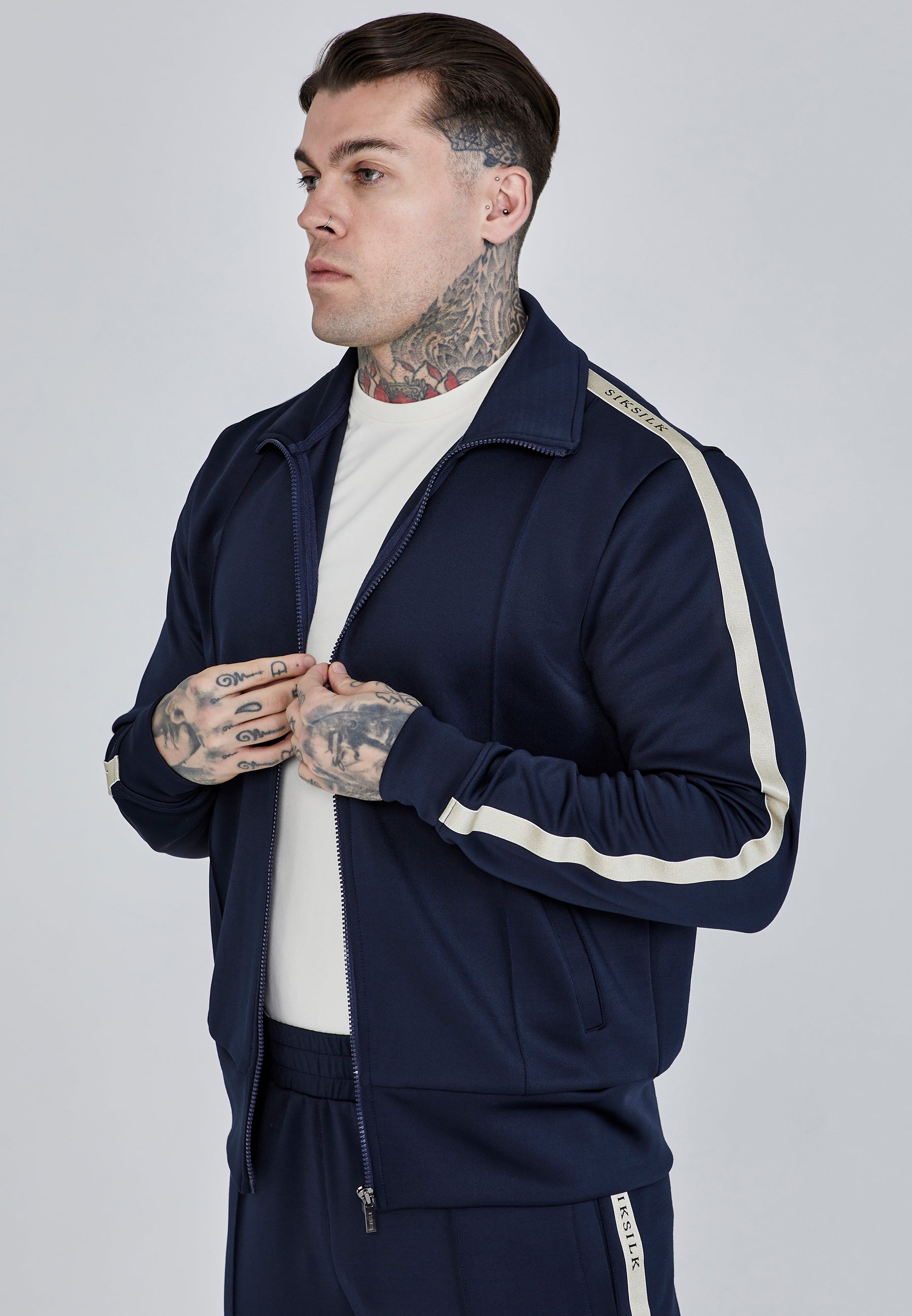 Chaqueta Marca De Chandal Siksilk Grey Siksilk Chaquetones Chandal