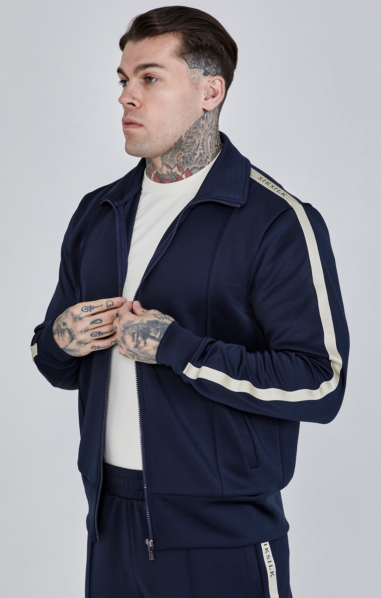 Navy Track Top