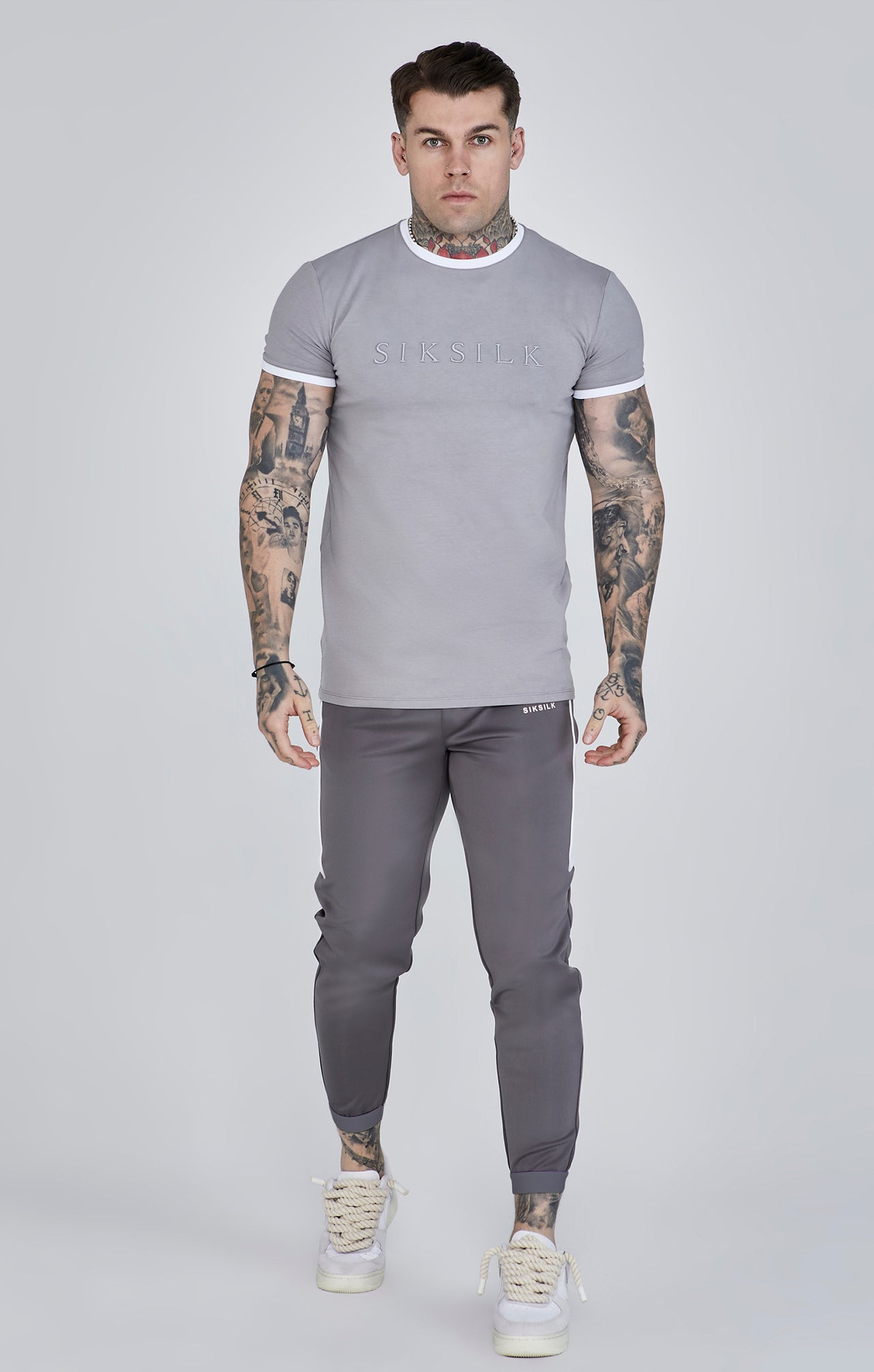 Grey Muscle Fit Joggers (1)