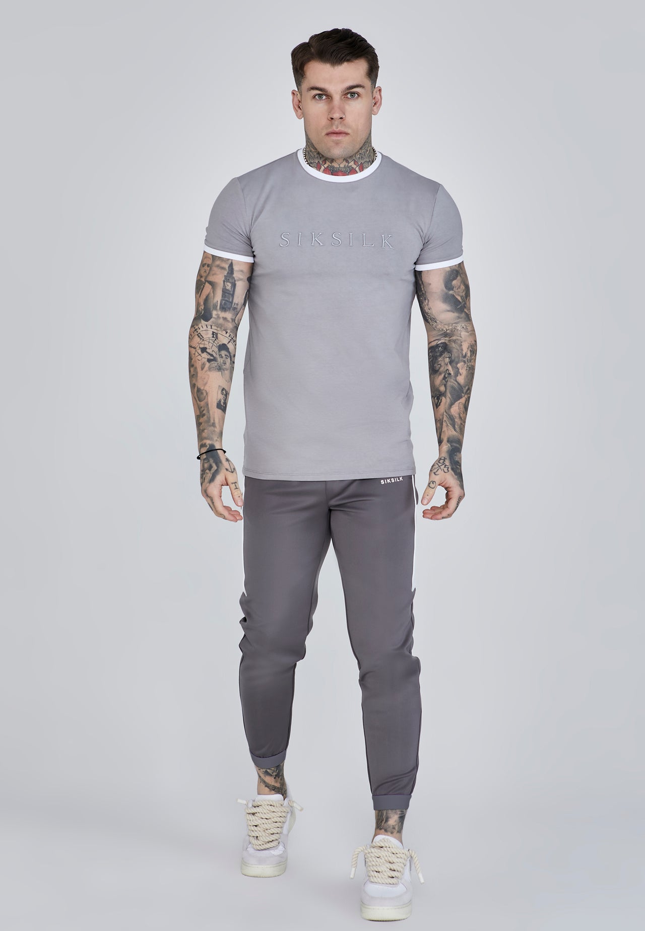 Grey Muscle Fit Joggers (1)