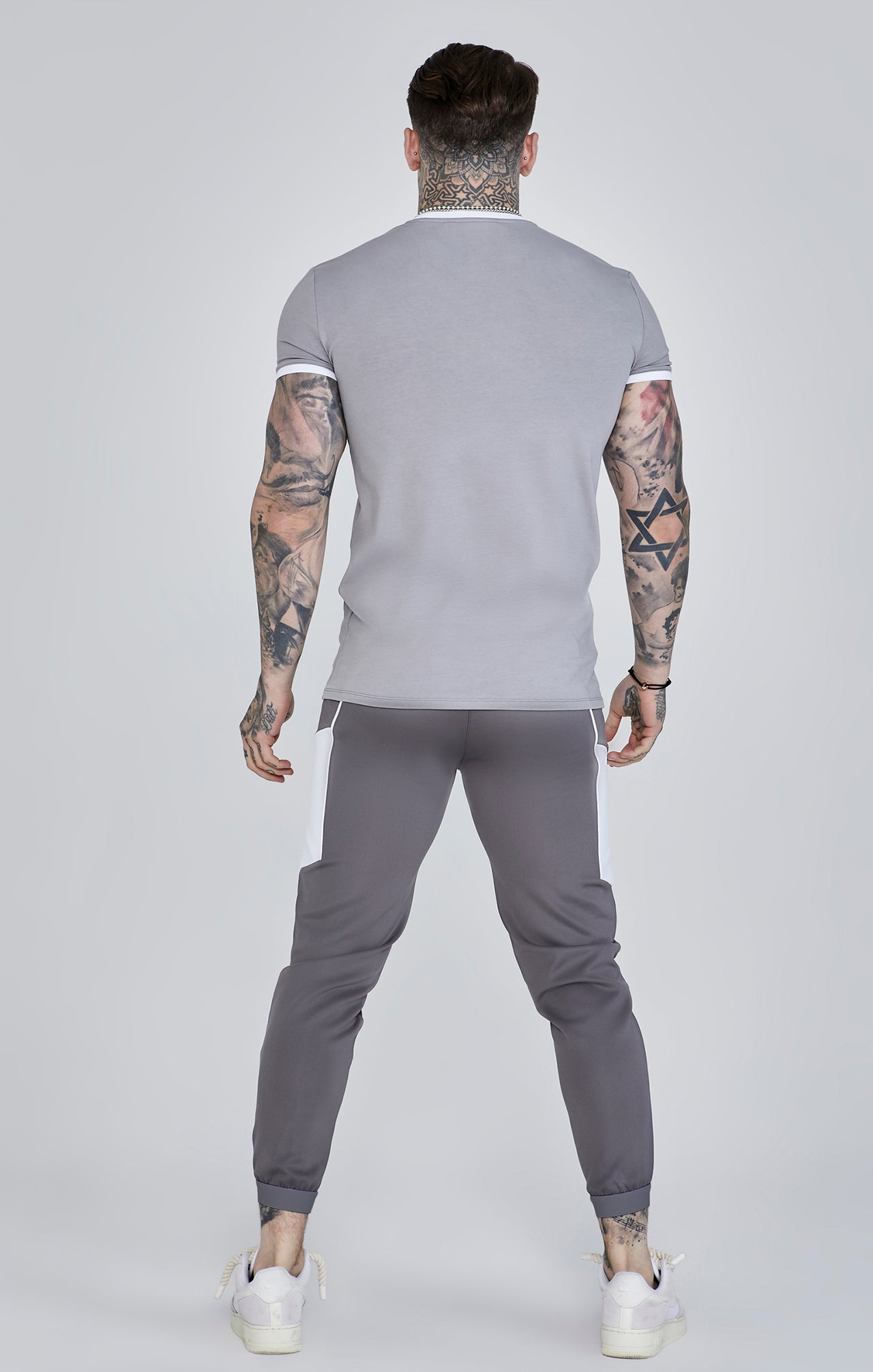 Grey Muscle Fit Joggers (4)