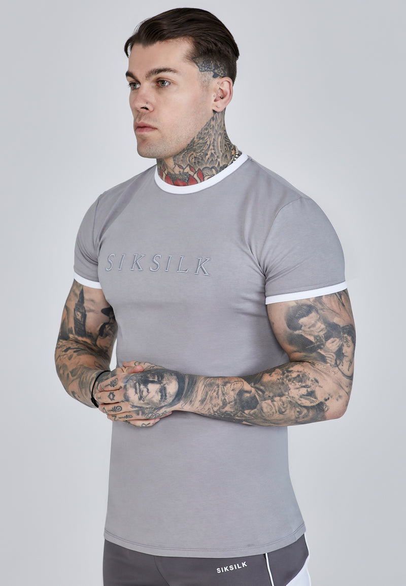 Grey Ringer T-Shirt