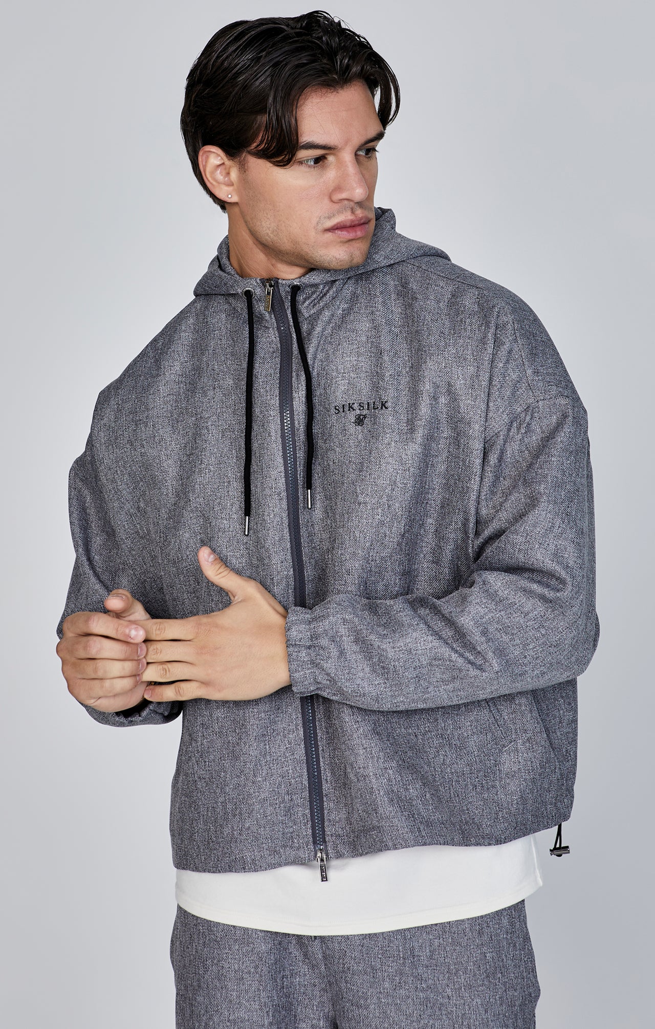 Grey Full Zip Hoodie