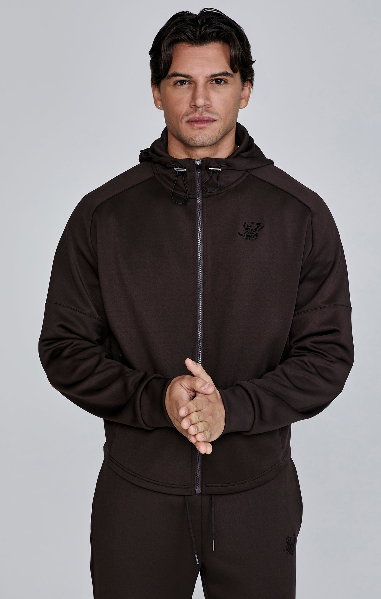 Brown Full Zip Hoodie