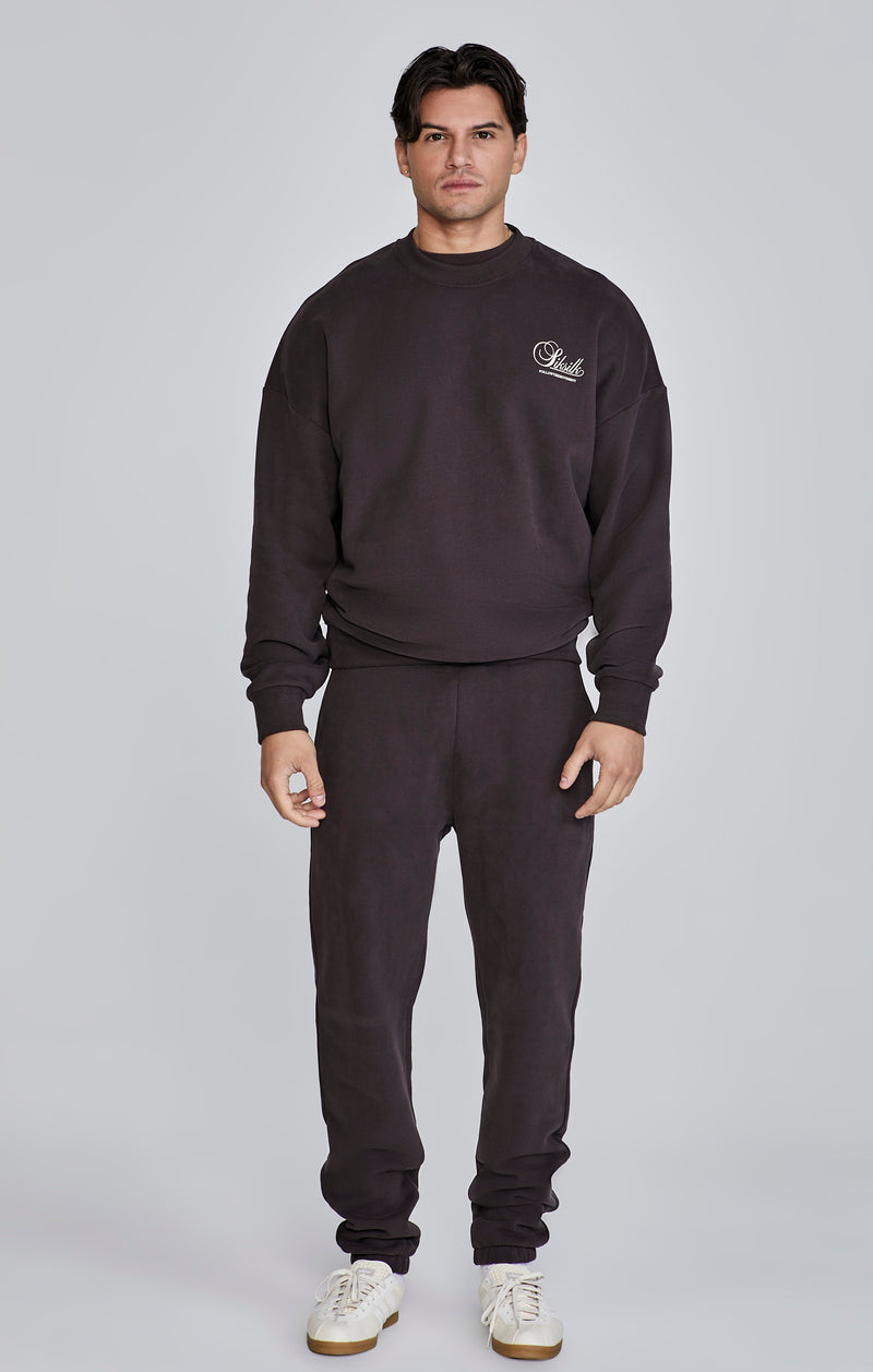 Brown Logo Joggers (1)