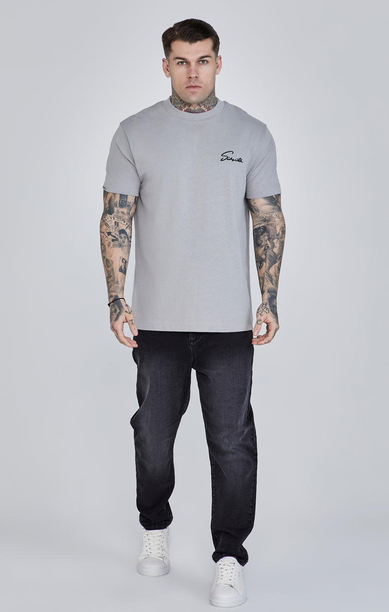 Grey Script T-Shirt (1)