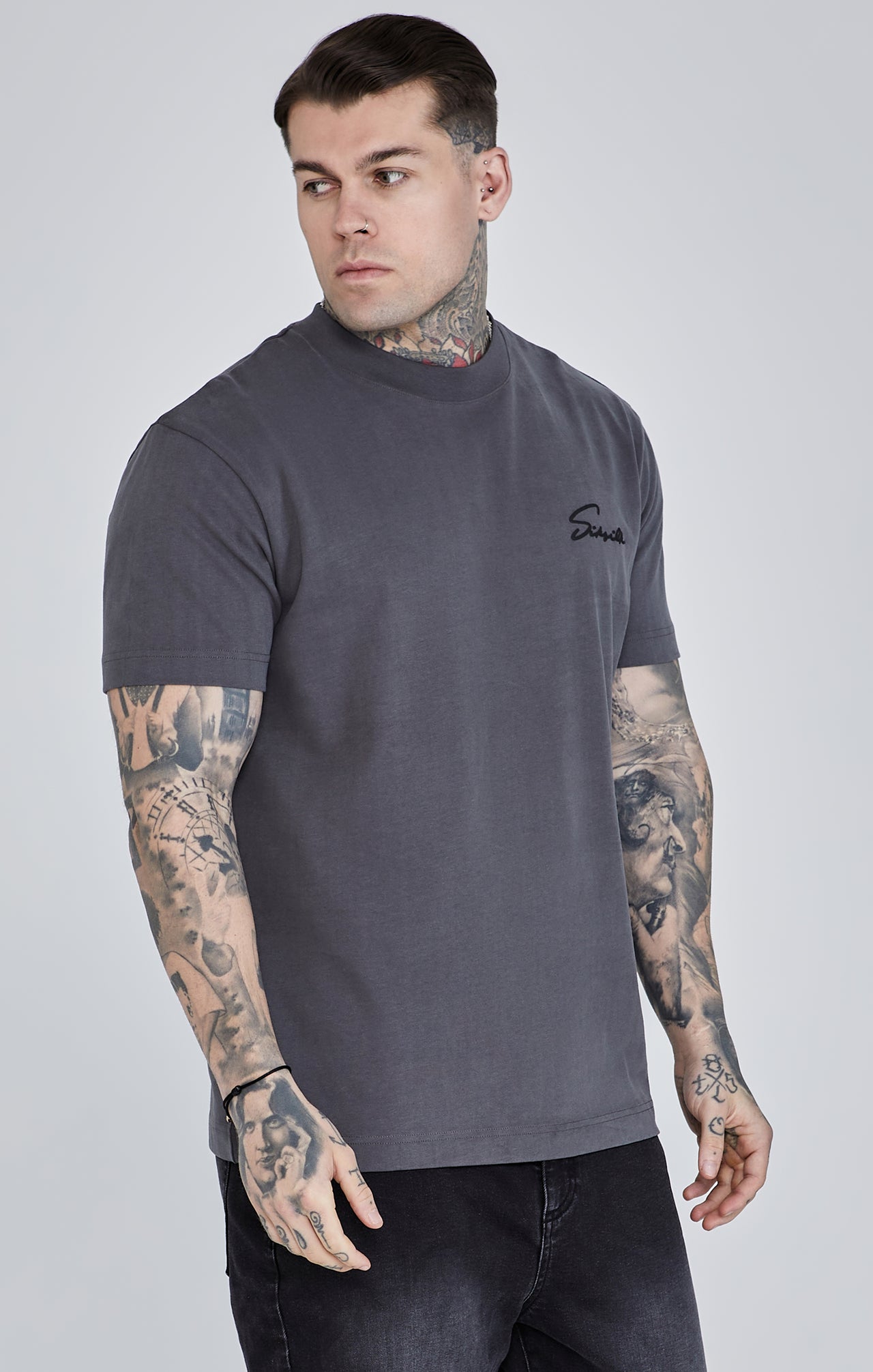 Grey Script T-Shirt