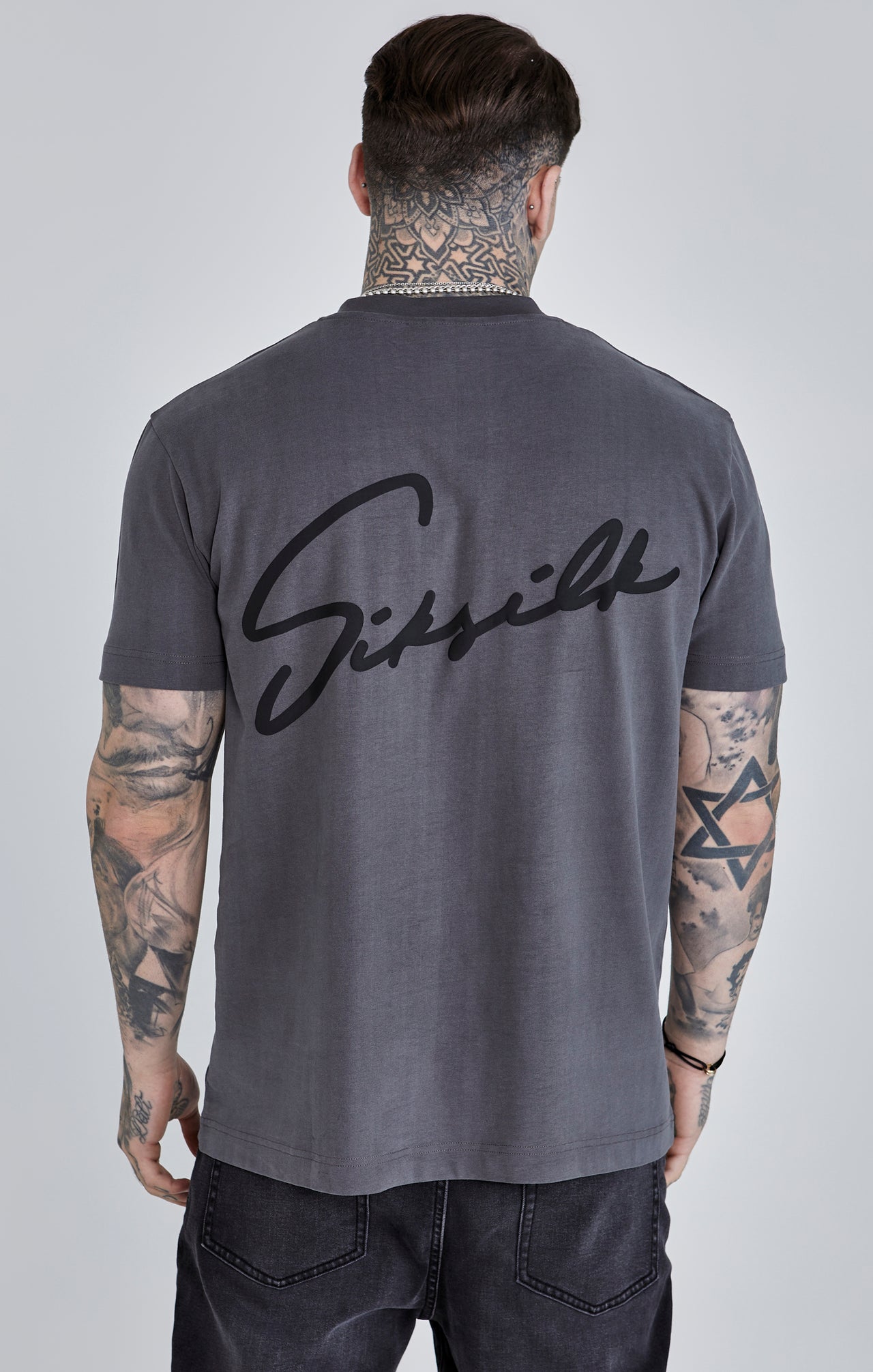 Grey Script T-Shirt (2)