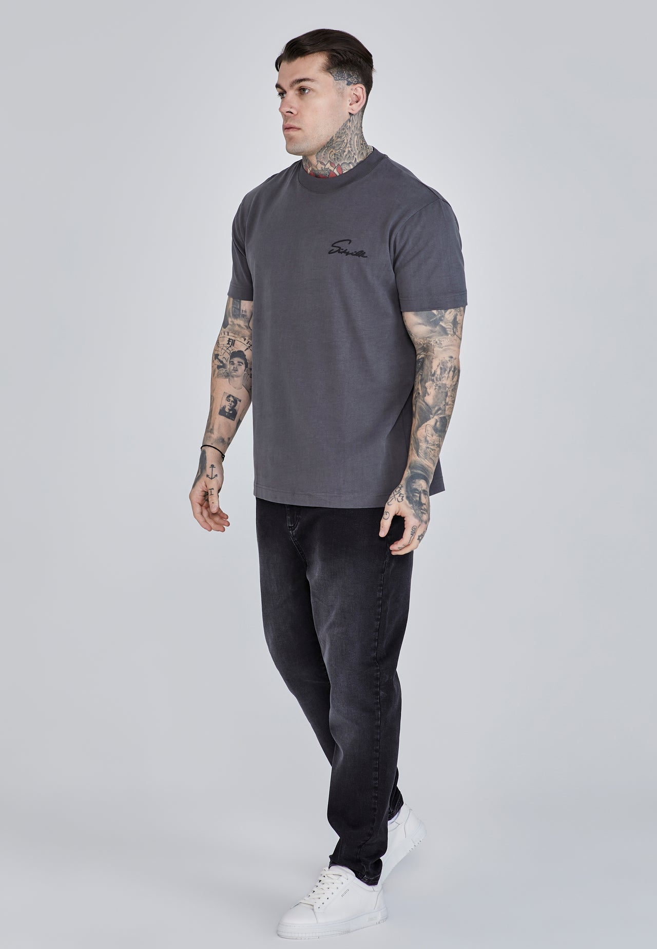 Grey Script T-Shirt (3)