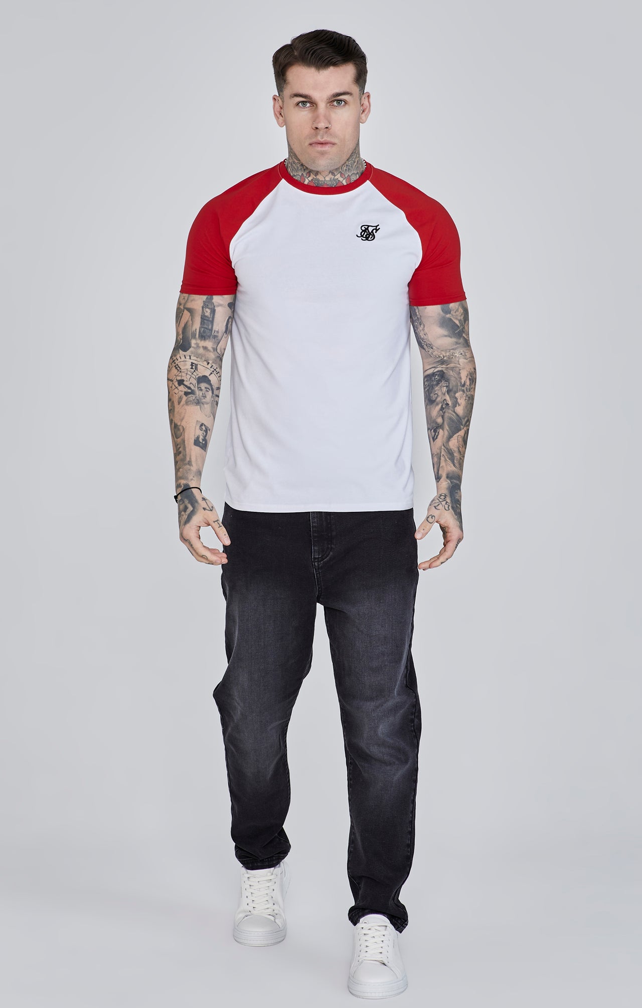 White Red Raglan T-Shirt (1)