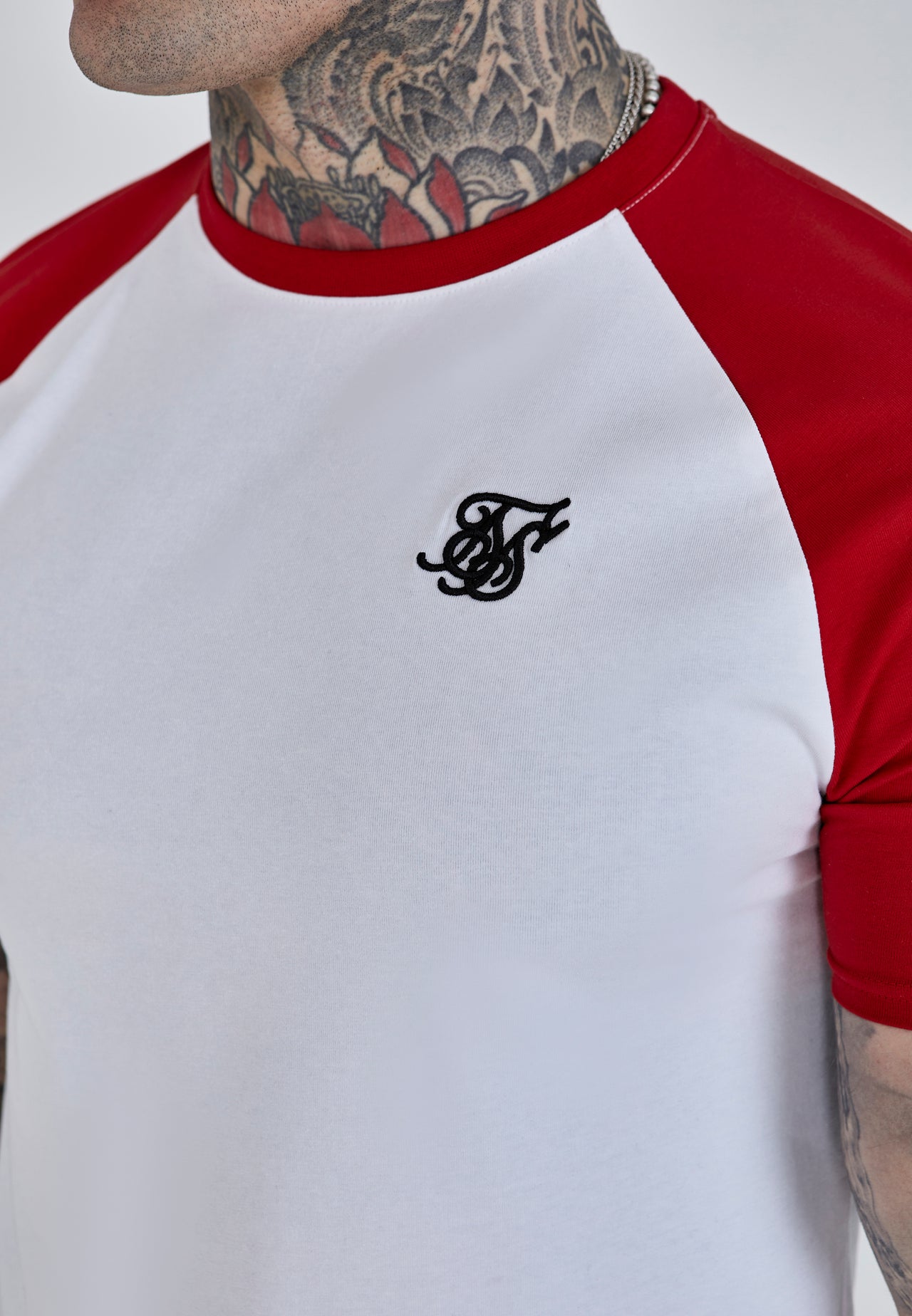 White Red Raglan T-Shirt (2)