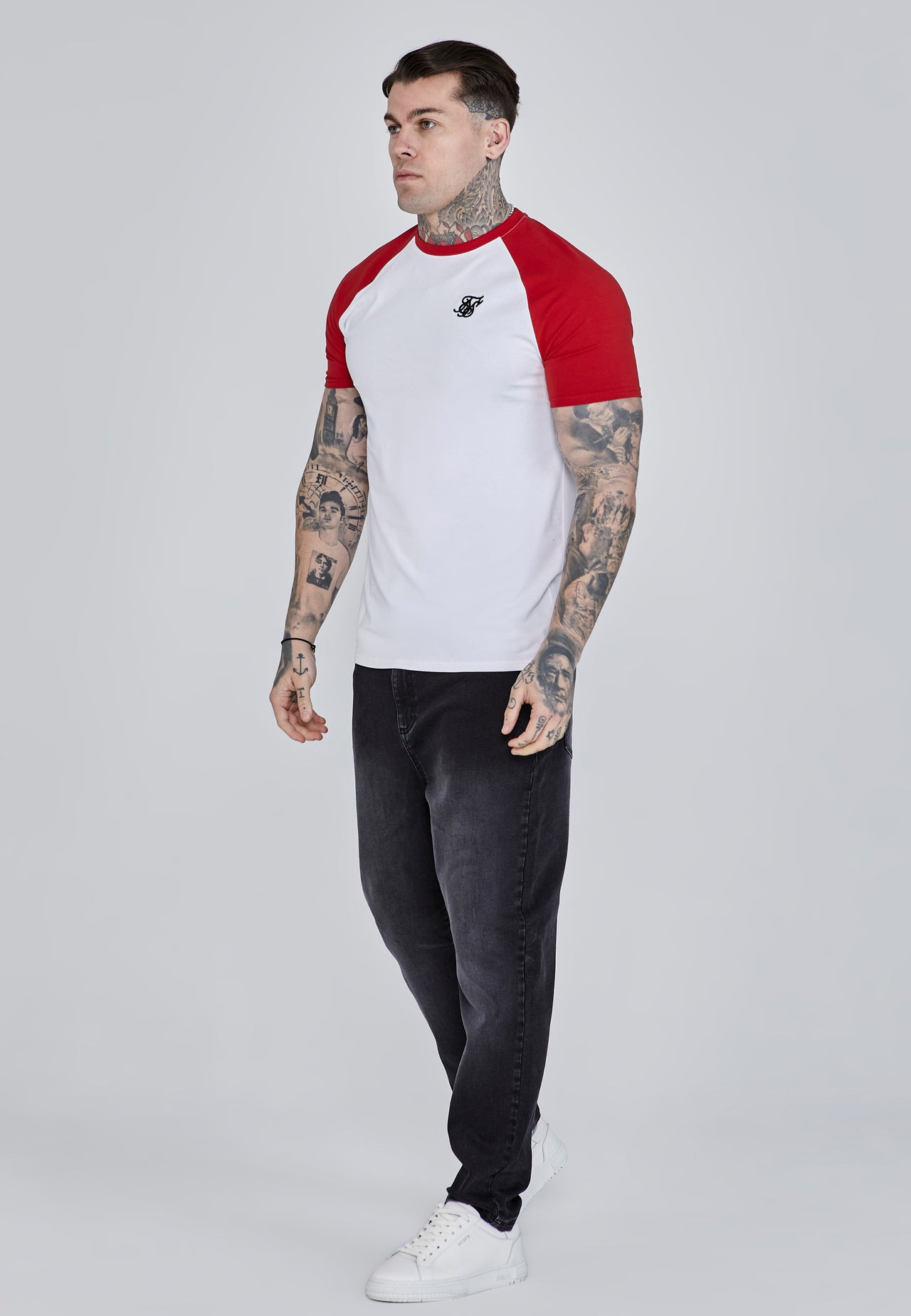 White Red Raglan T-Shirt (3)