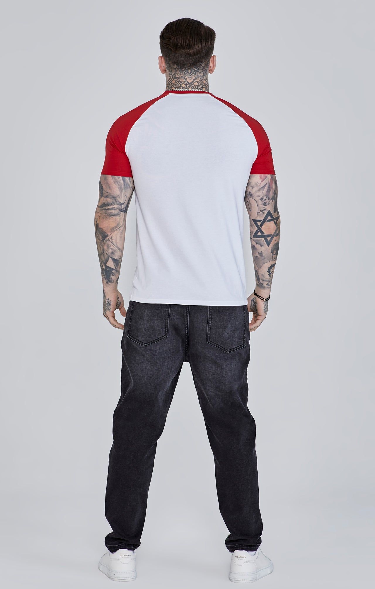 White Red Raglan T-Shirt (4)