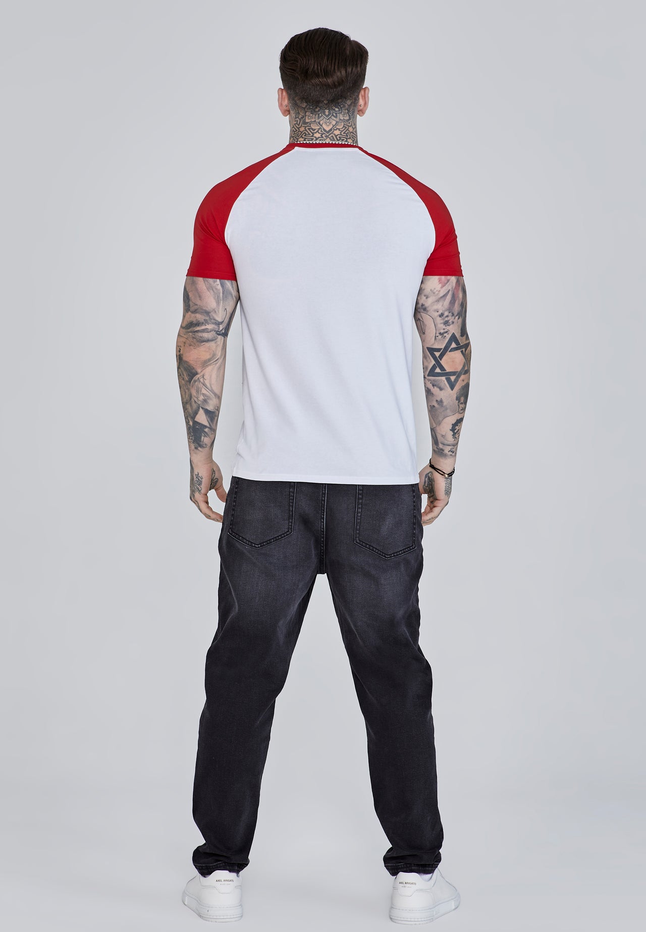 White Red Raglan T-Shirt (4)