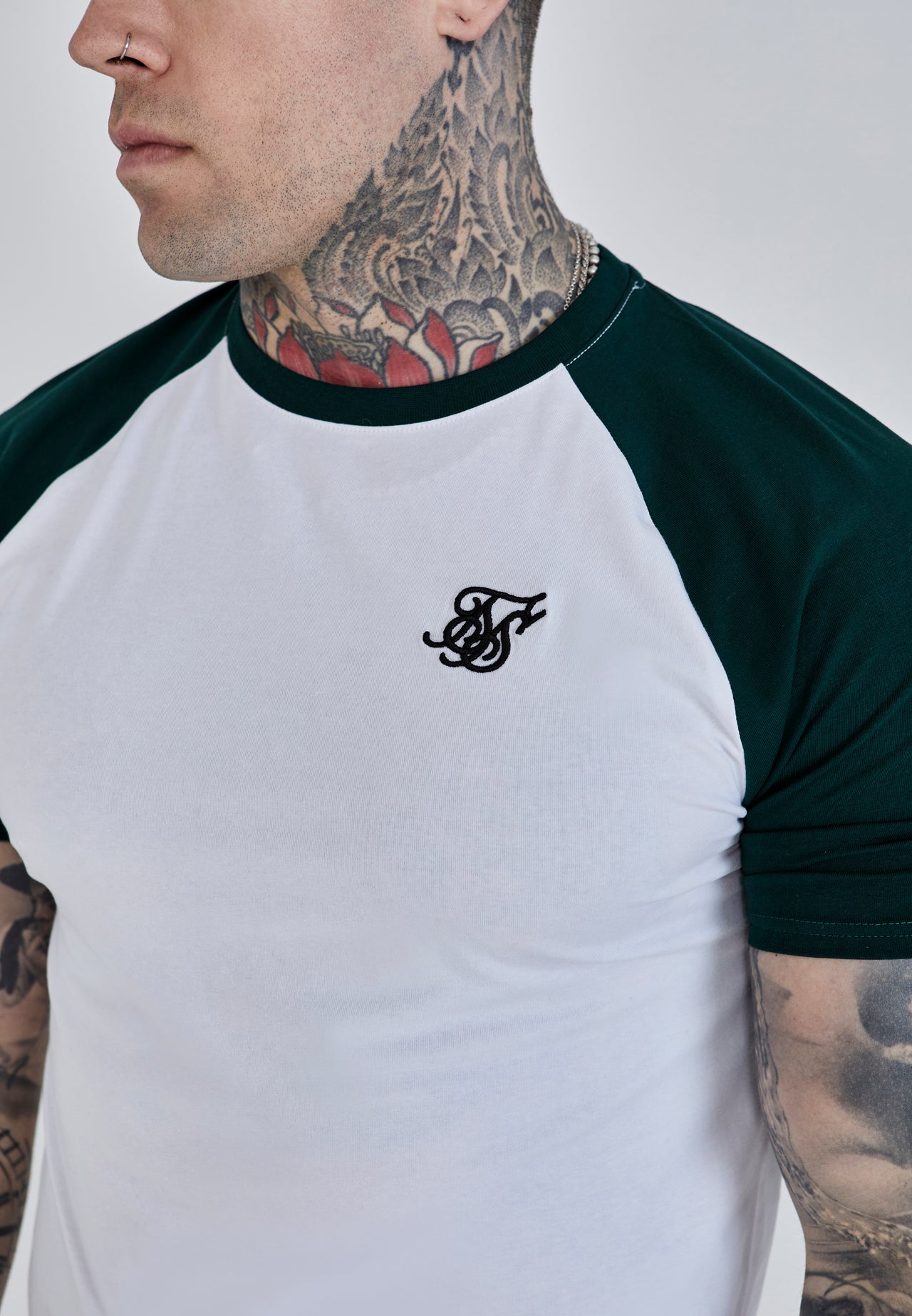 White Green Raglan T-Shirt (2)