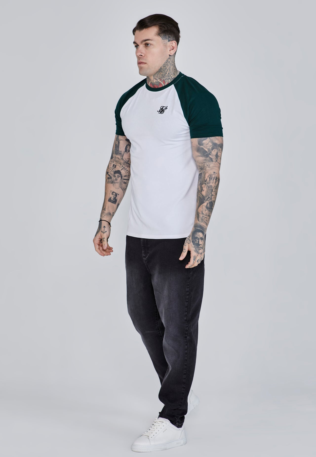 White Green Raglan T-Shirt (3)