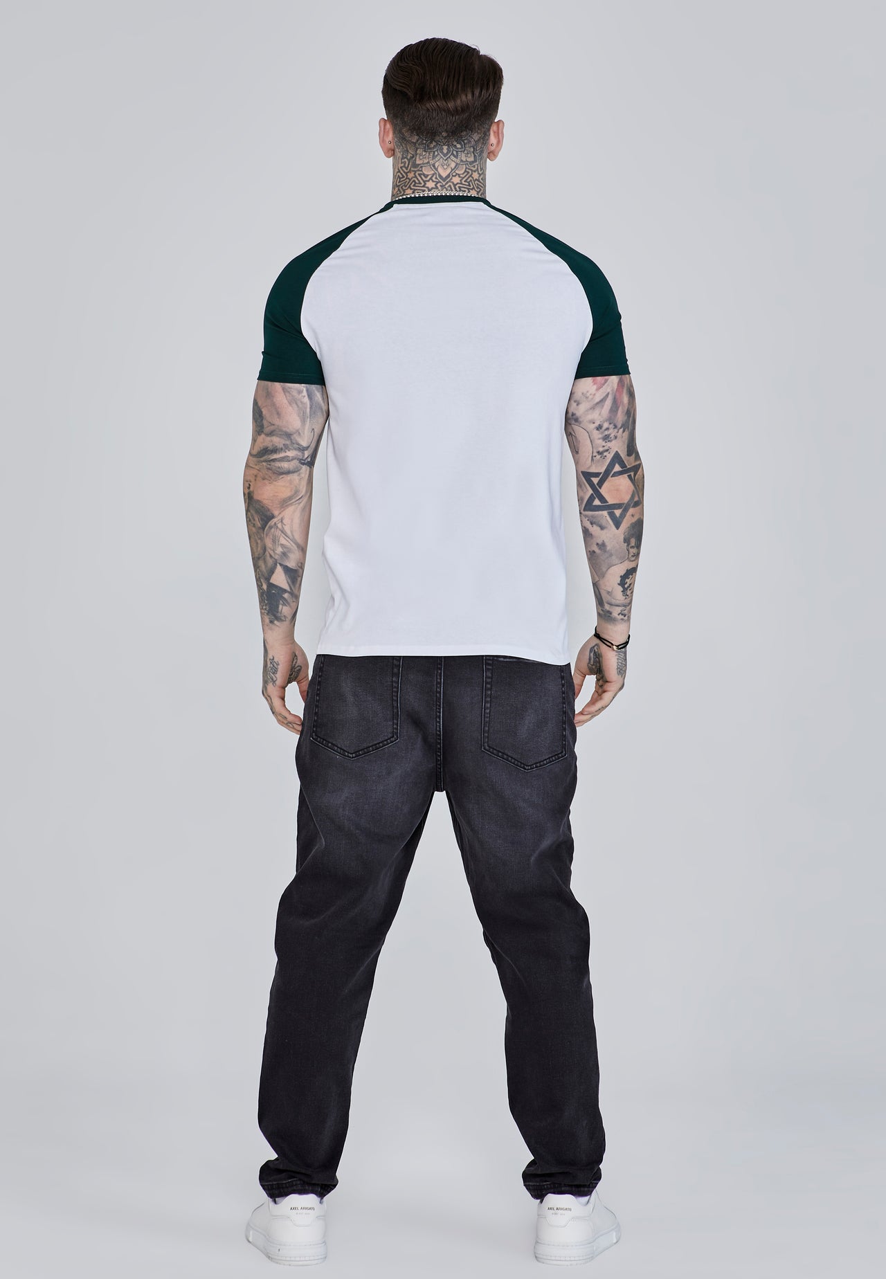 White Green Raglan T-Shirt (4)